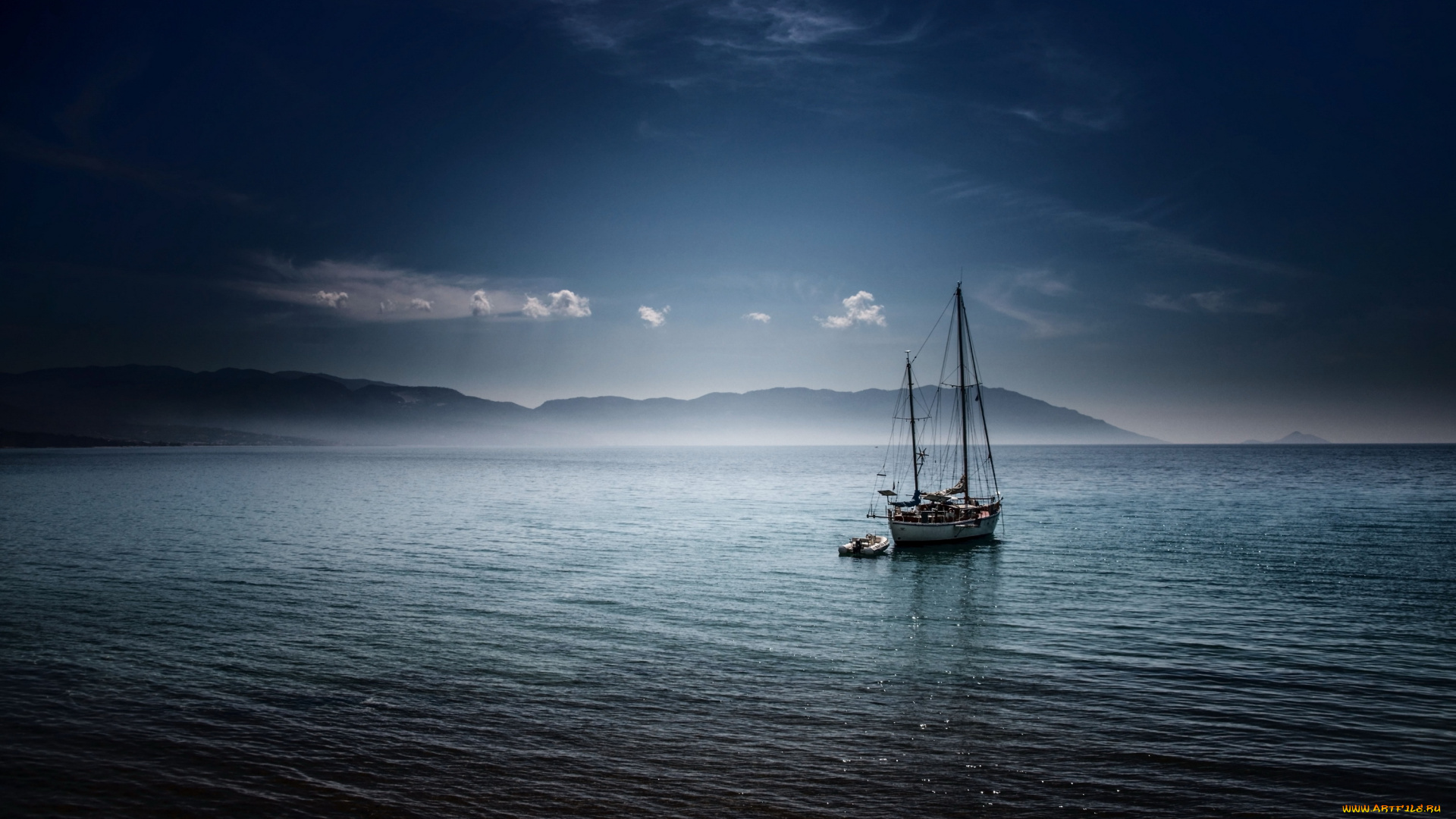 корабли, парусники, парусник, залив, limnionas, самос, греция