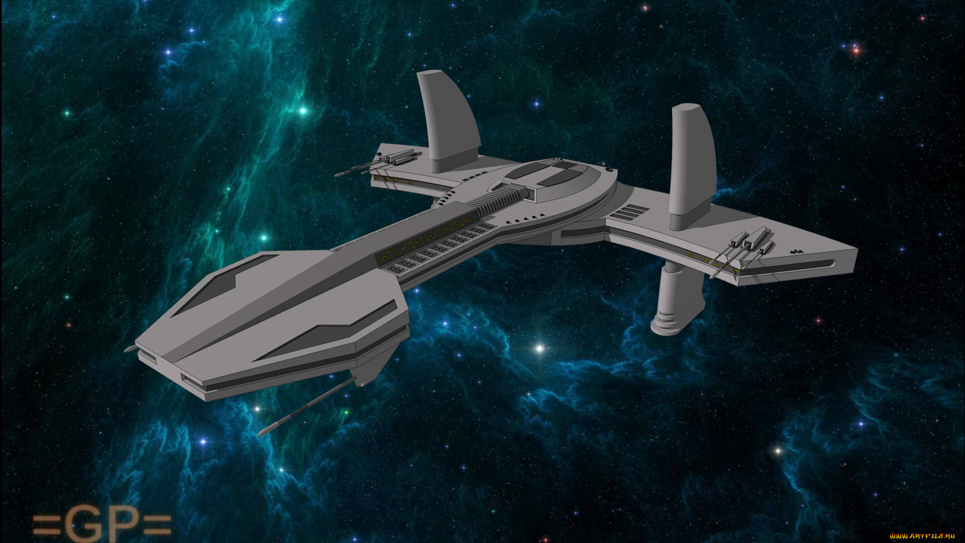 космос, арт, звезды, вселенная, космический, корабль