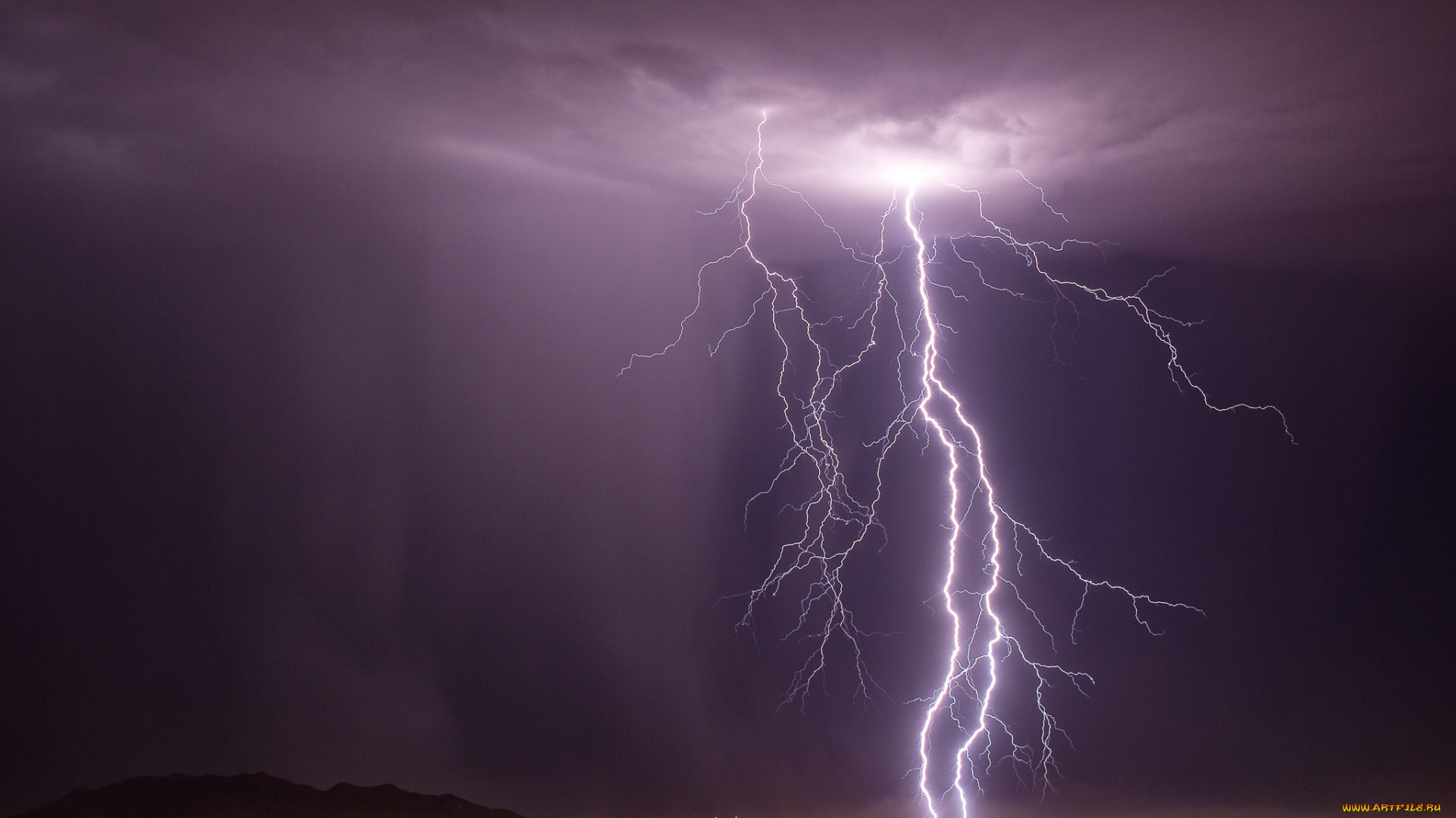 природа, молния, , гроза, ночь, город, гроза, огни, casa, grande, arizona