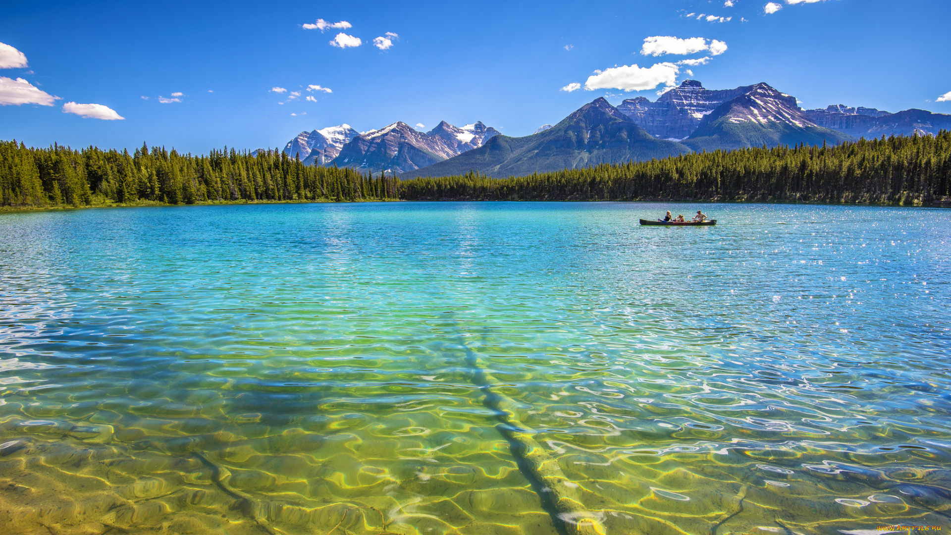 природа, реки, озера, отдых, лодка, горы, озеро, лес