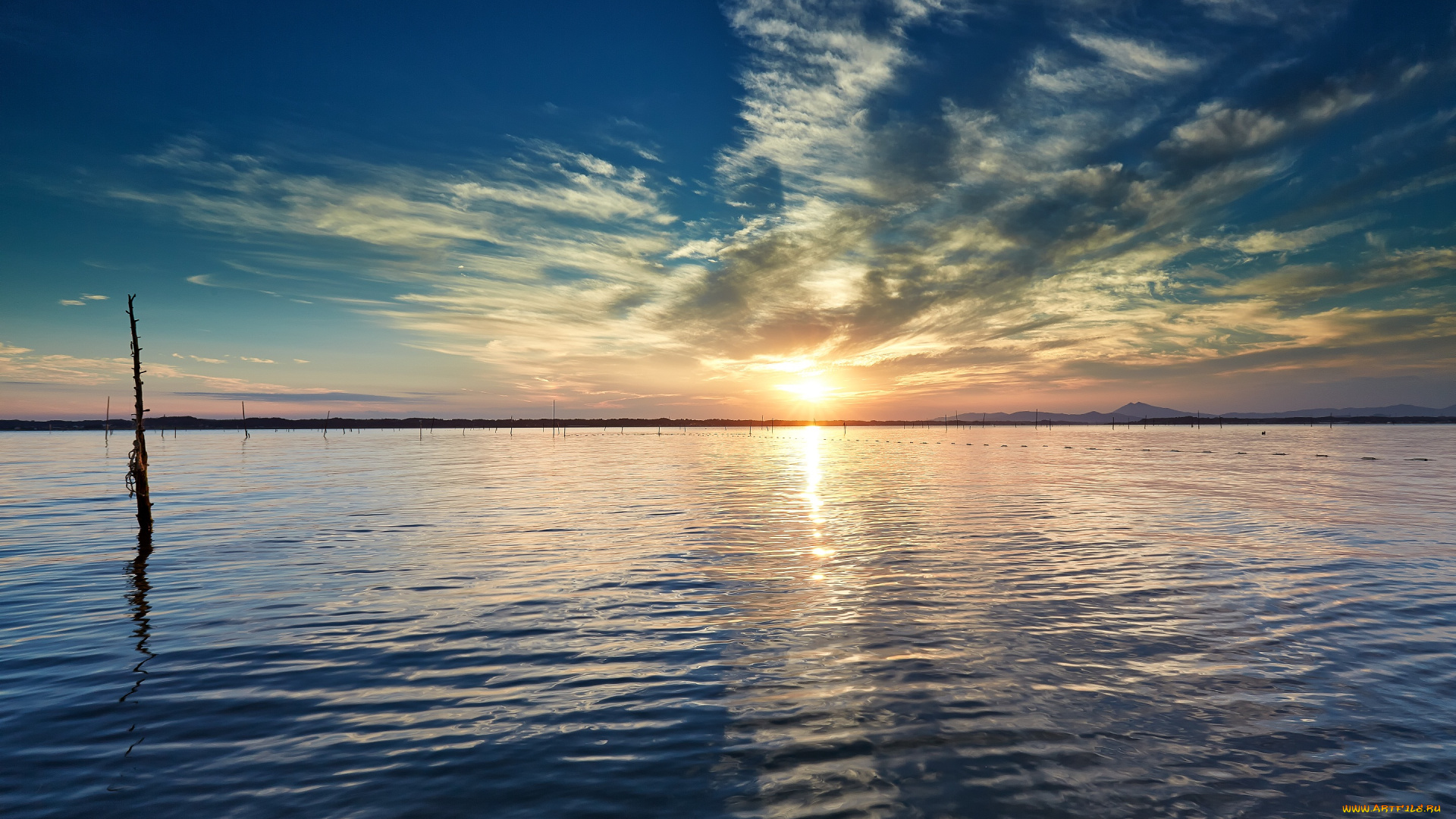 природа, восходы, закаты, облака, небо, море, рассвет, солнце