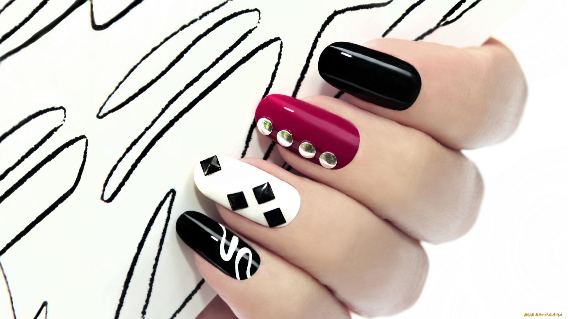 разное, руки, пальцы, ногти, маникюр, фон, стразы