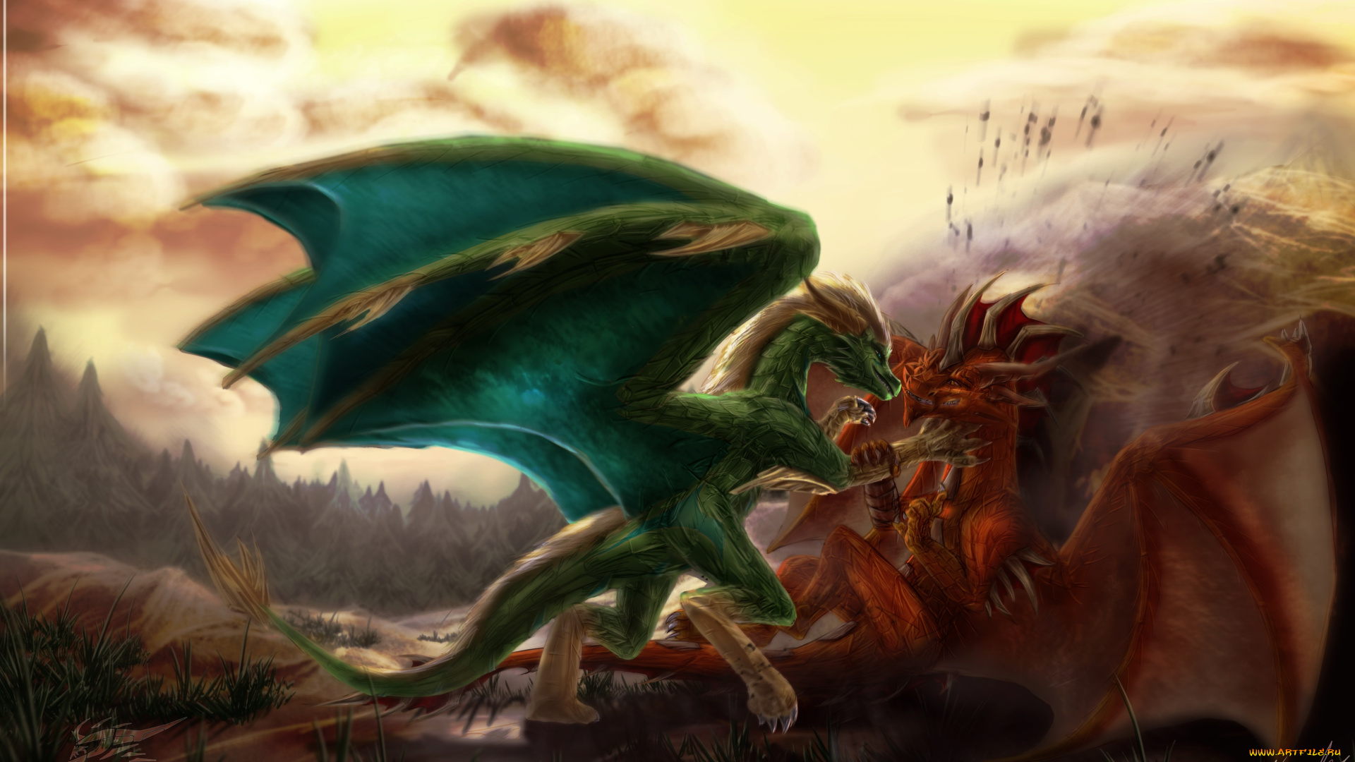 рисованные, животные, , сказочные, , мифические, драконы