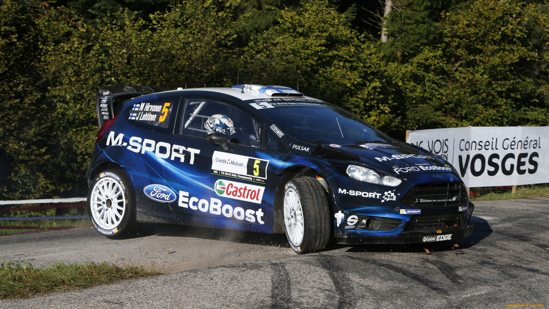спорт, авторалли, wrc, rs, fiesta, ford, гонка, синий, 2014г