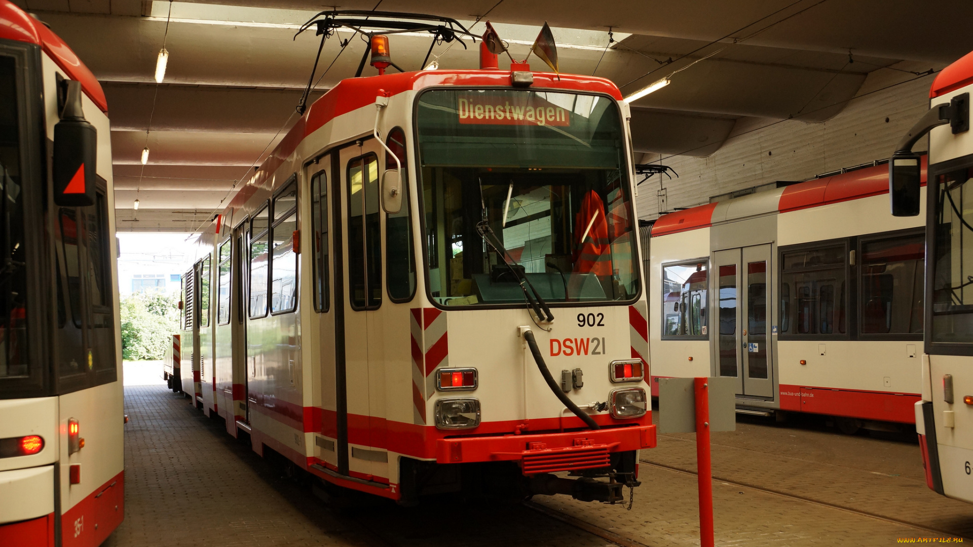 техника, трамваи, рельсы, город, трамвай