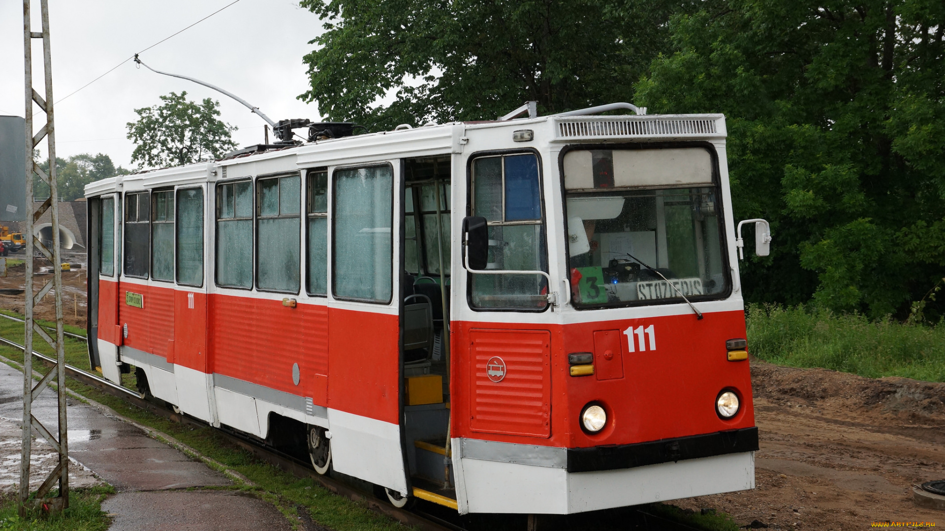 техника, трамваи, рельсы, город, трамвай