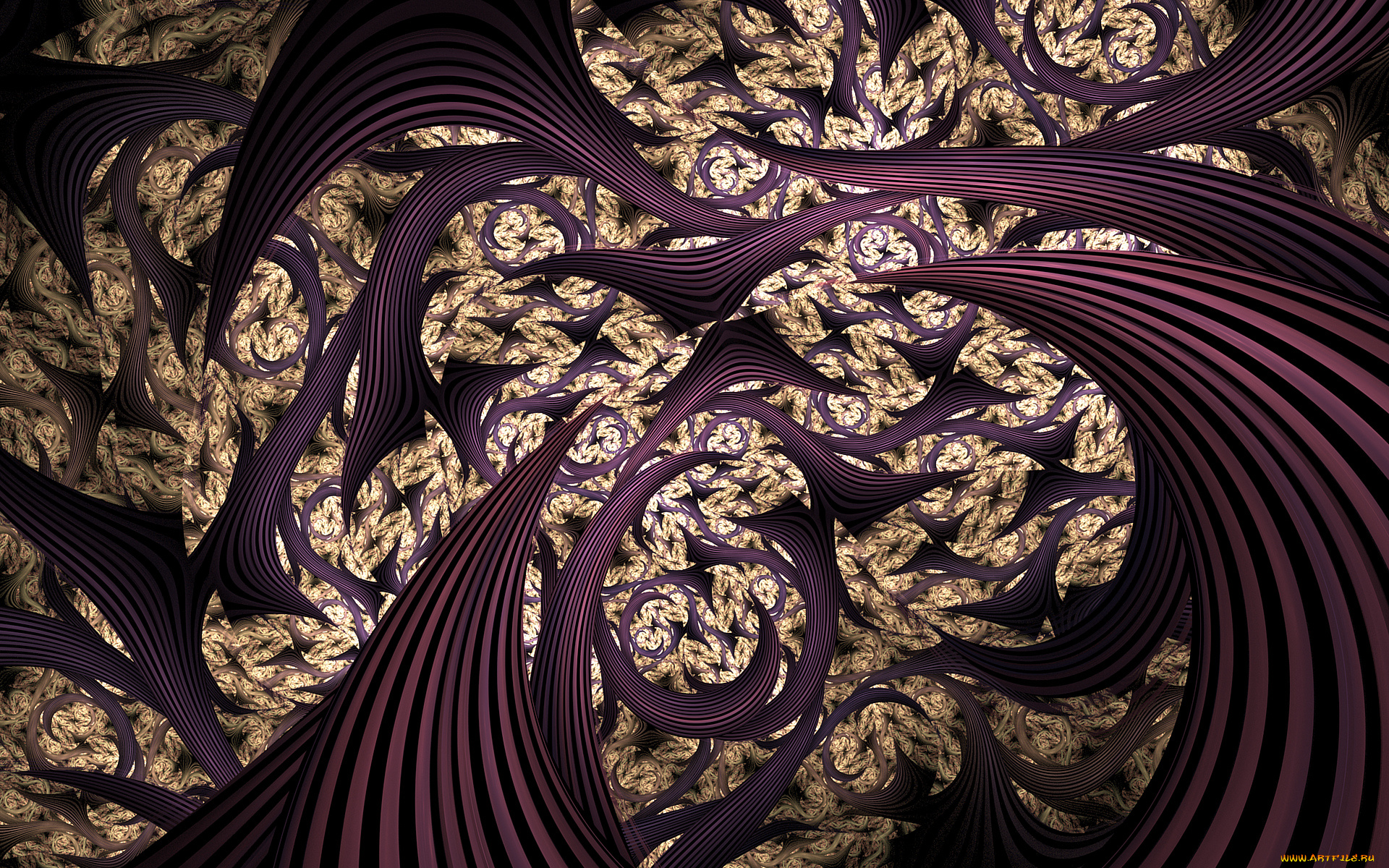 3д, графика, фракталы, , fractal, узор, цвета, фон