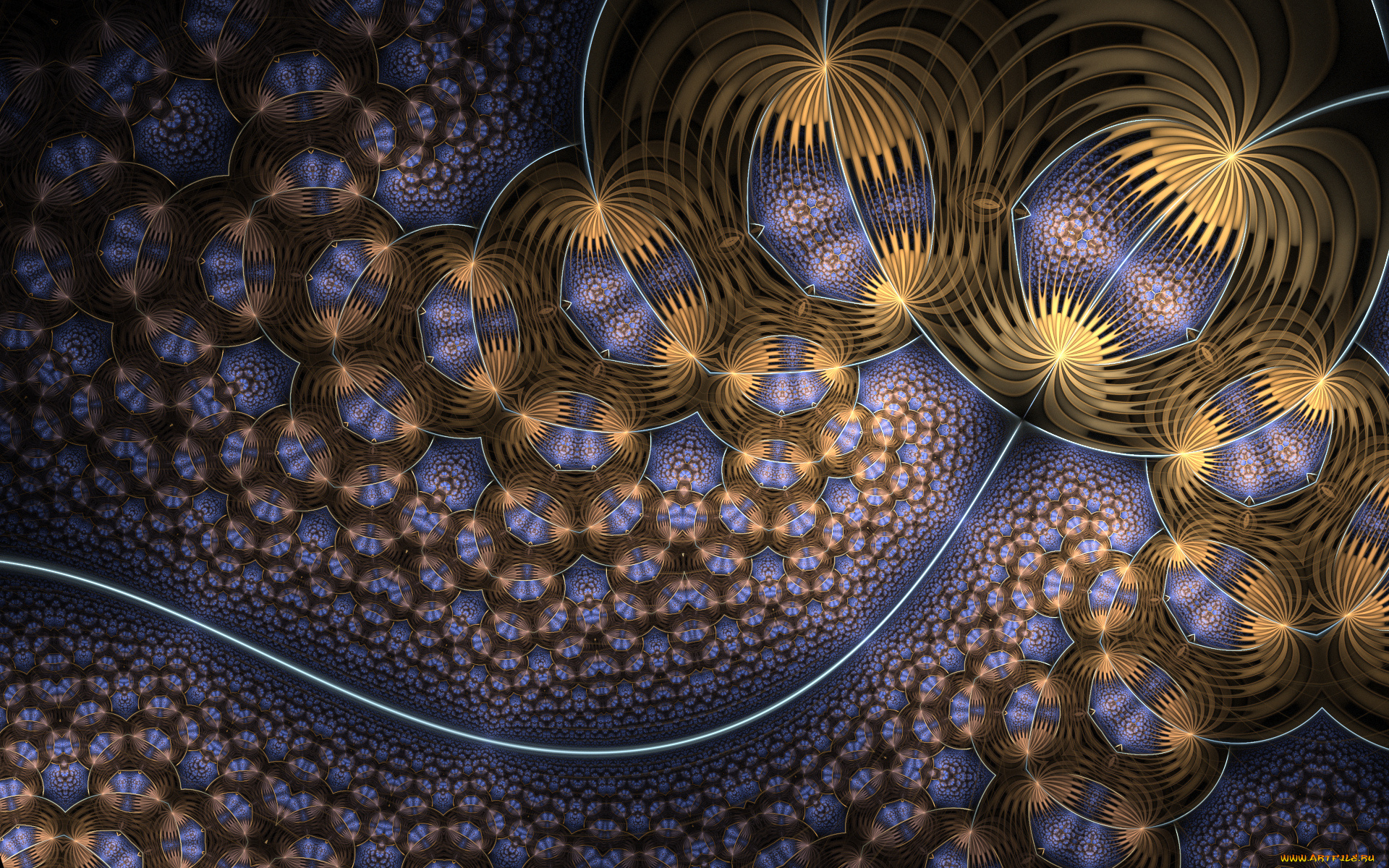 3д, графика, фракталы, , fractal, узор, цвета, фон