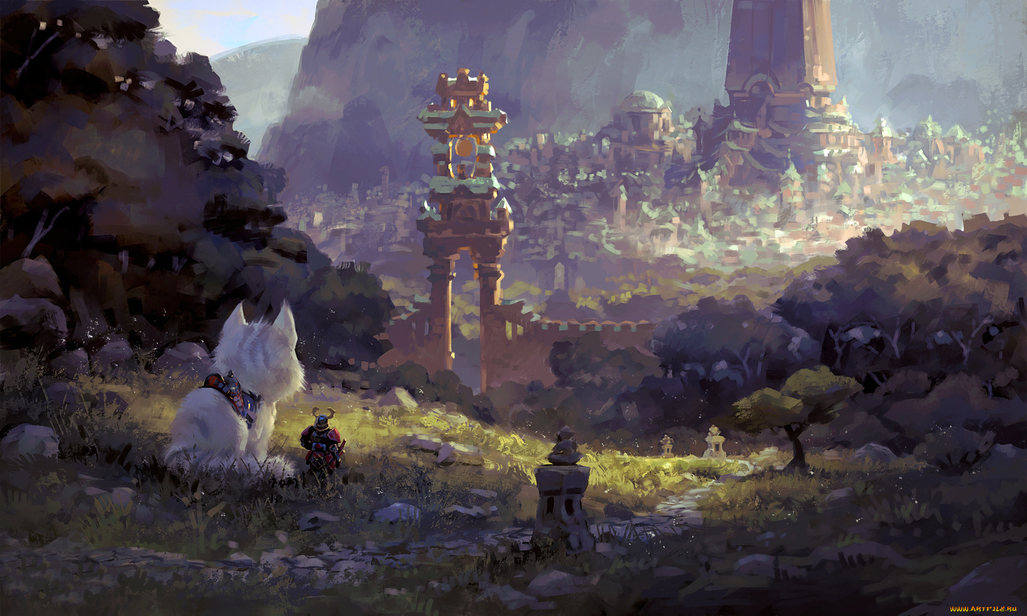 фэнтези, иные, миры, , иные, времена, воин, врата, город, существо, всадник