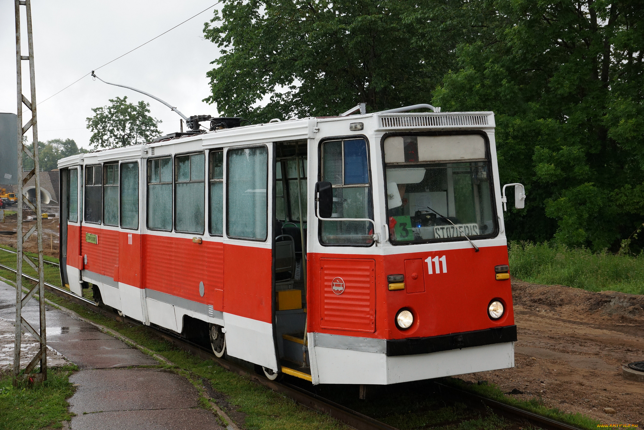 техника, трамваи, рельсы, город, трамвай