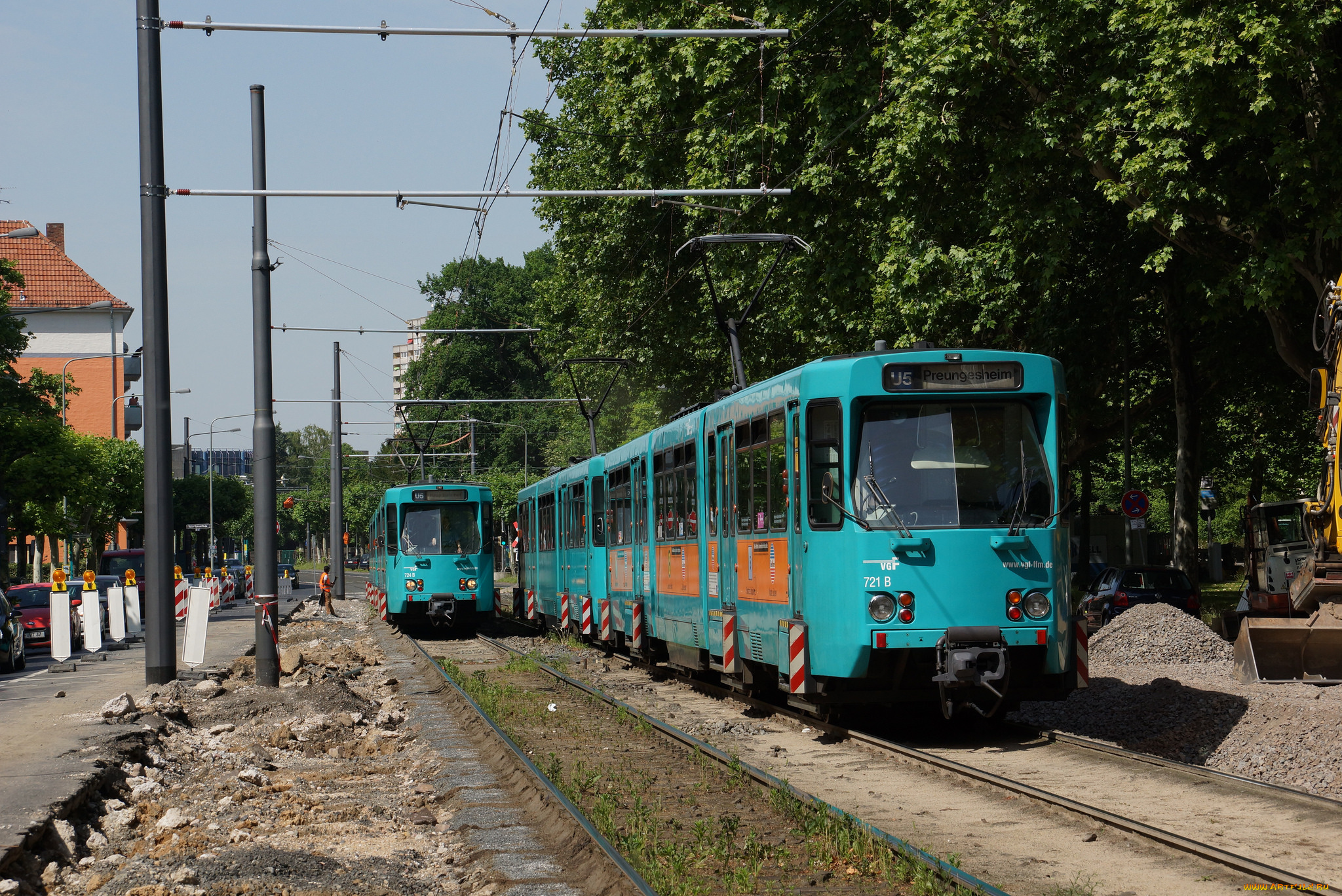 техника, трамваи, рельсы, город, трамвай
