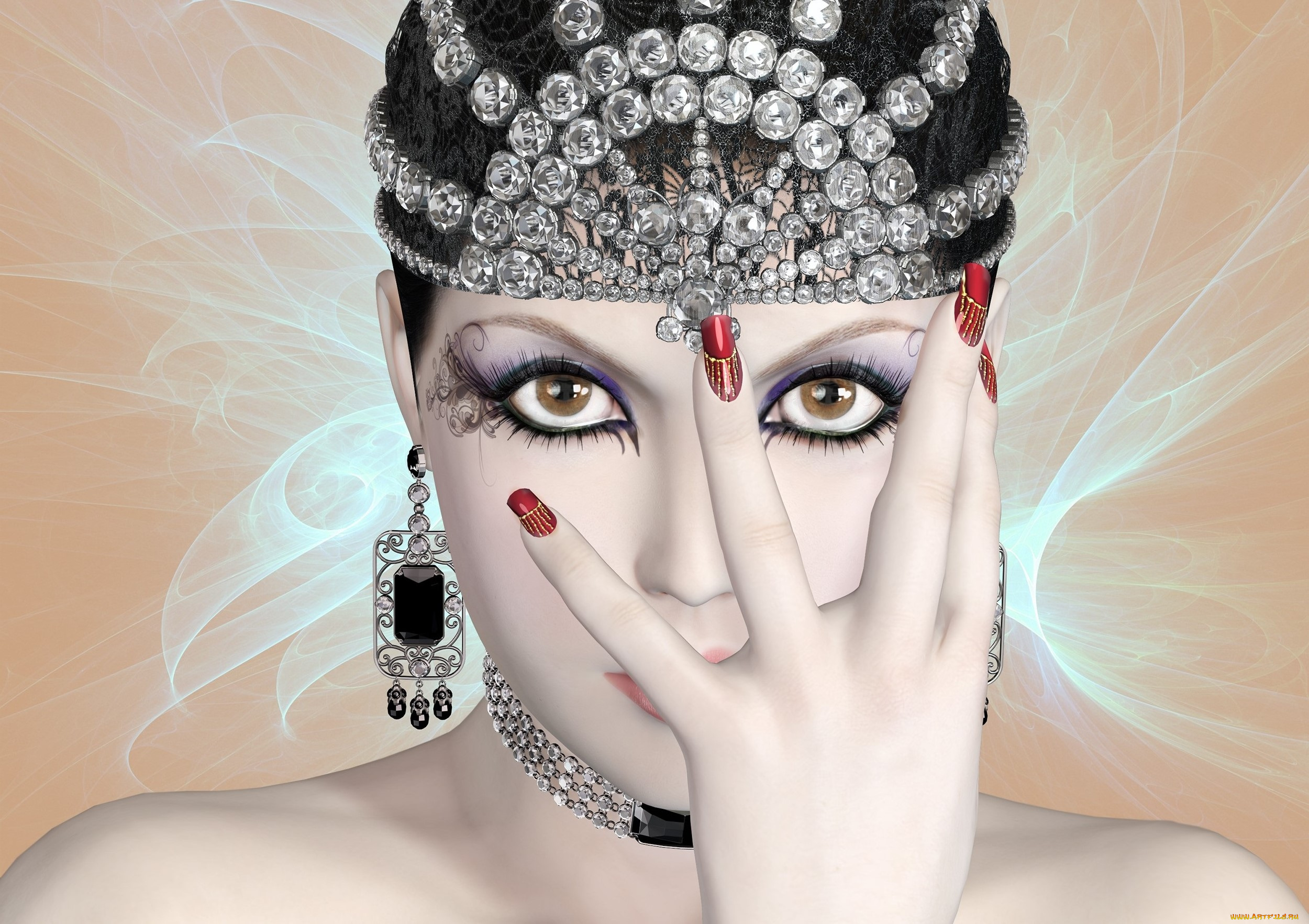 3д, графика, портрет, , portraits, девушка, взгляд