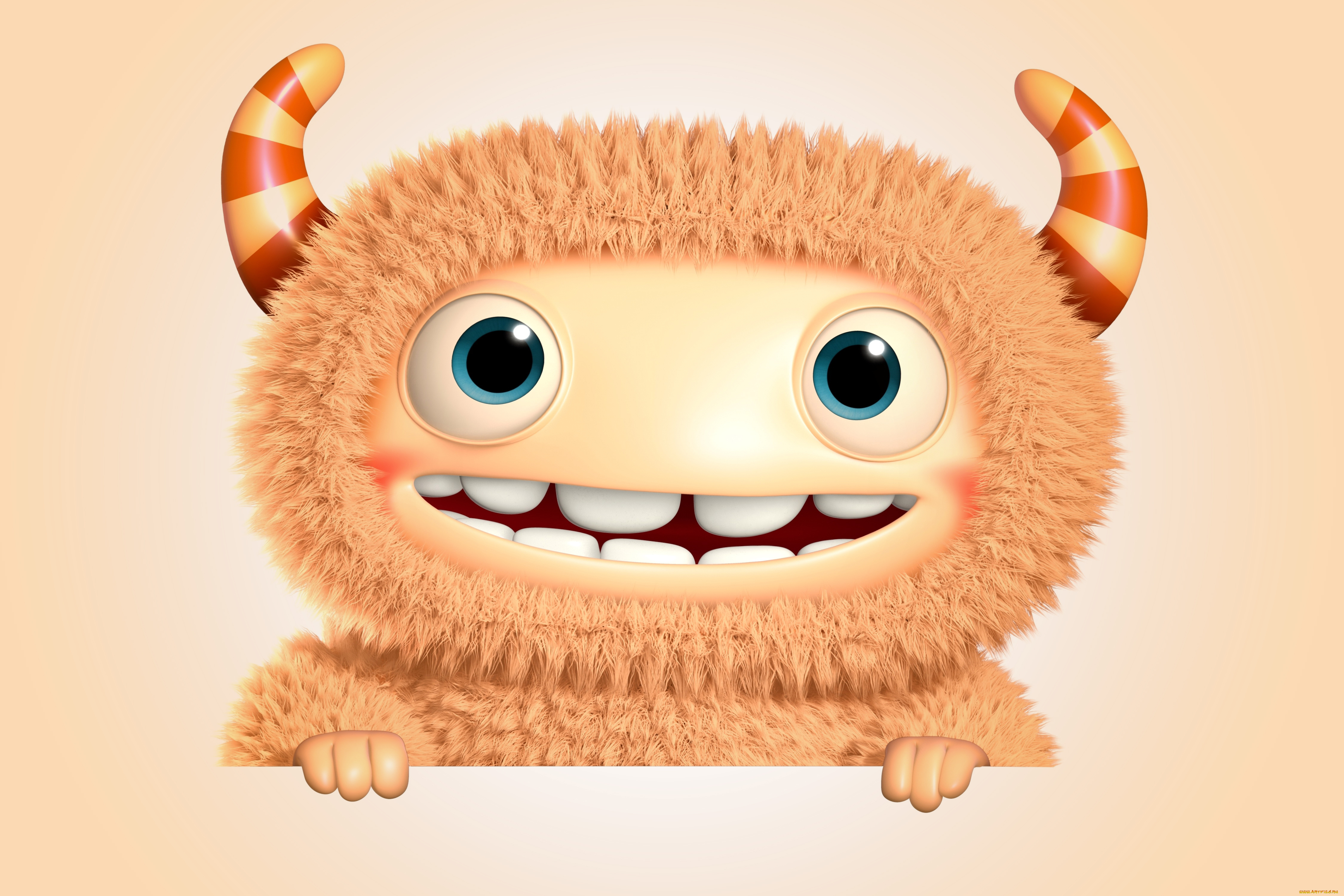 3д, графика, юмор, , humor, персонаж, монстр, smile, cute, cartoon, monster, funny