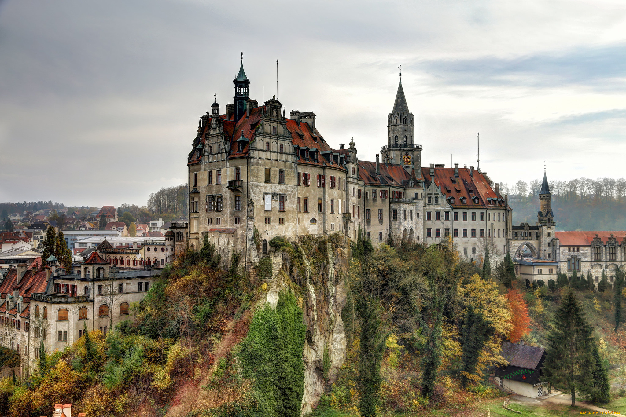 sigmaringen, castle, города, замки, германии, замок
