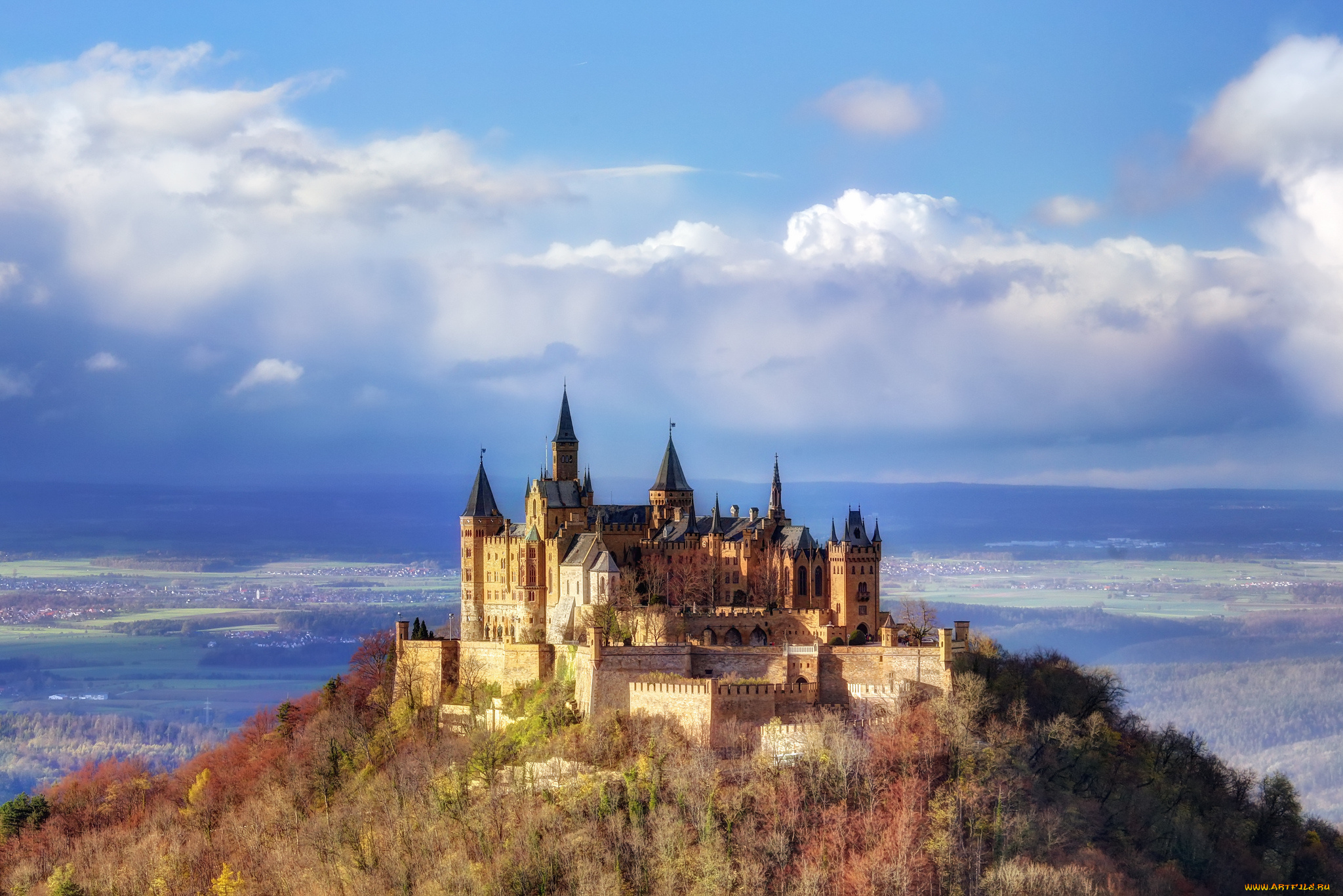 hohenzollern, castle, города, замки, германии, замок