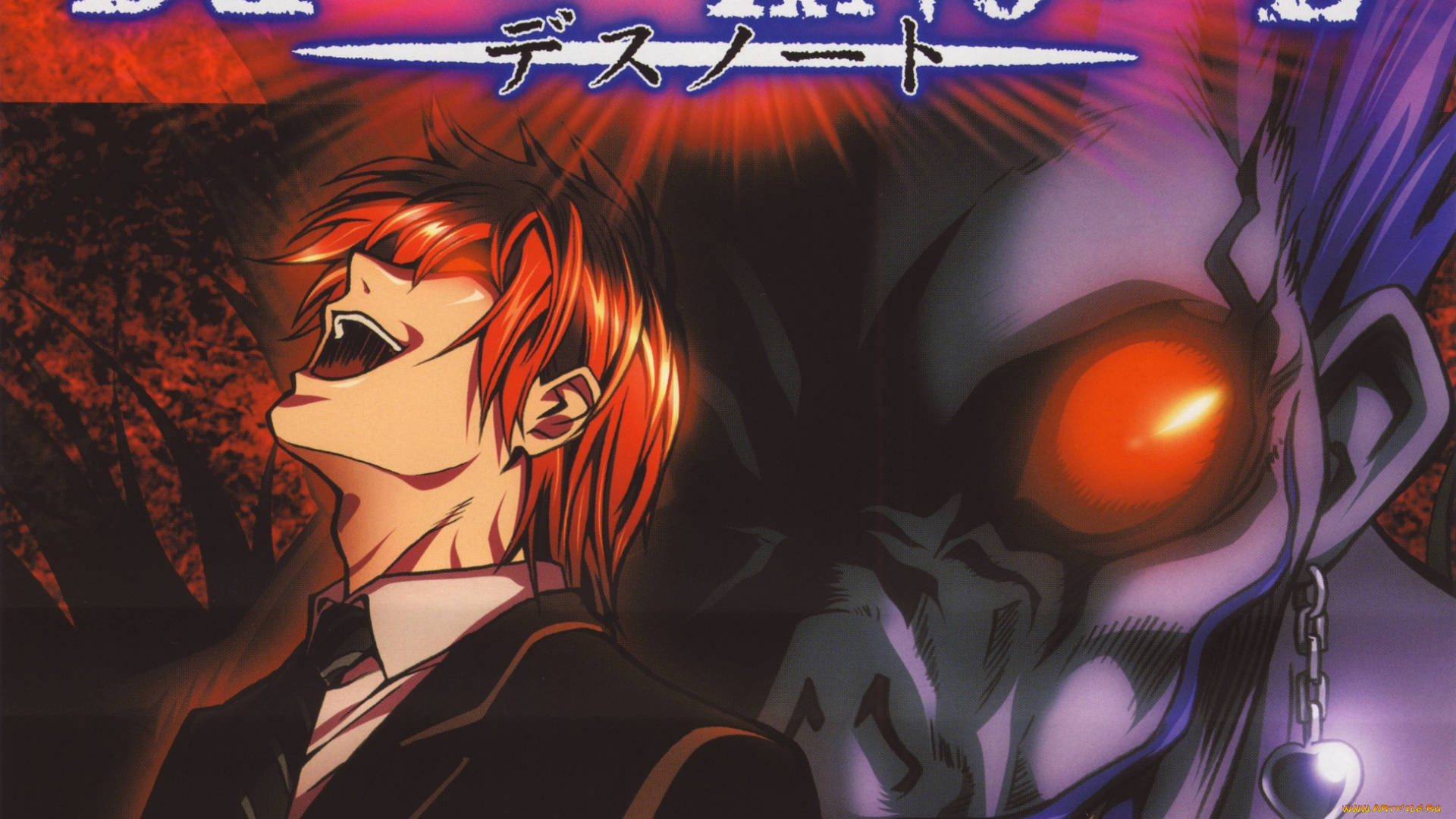 аниме, death, note, лайт