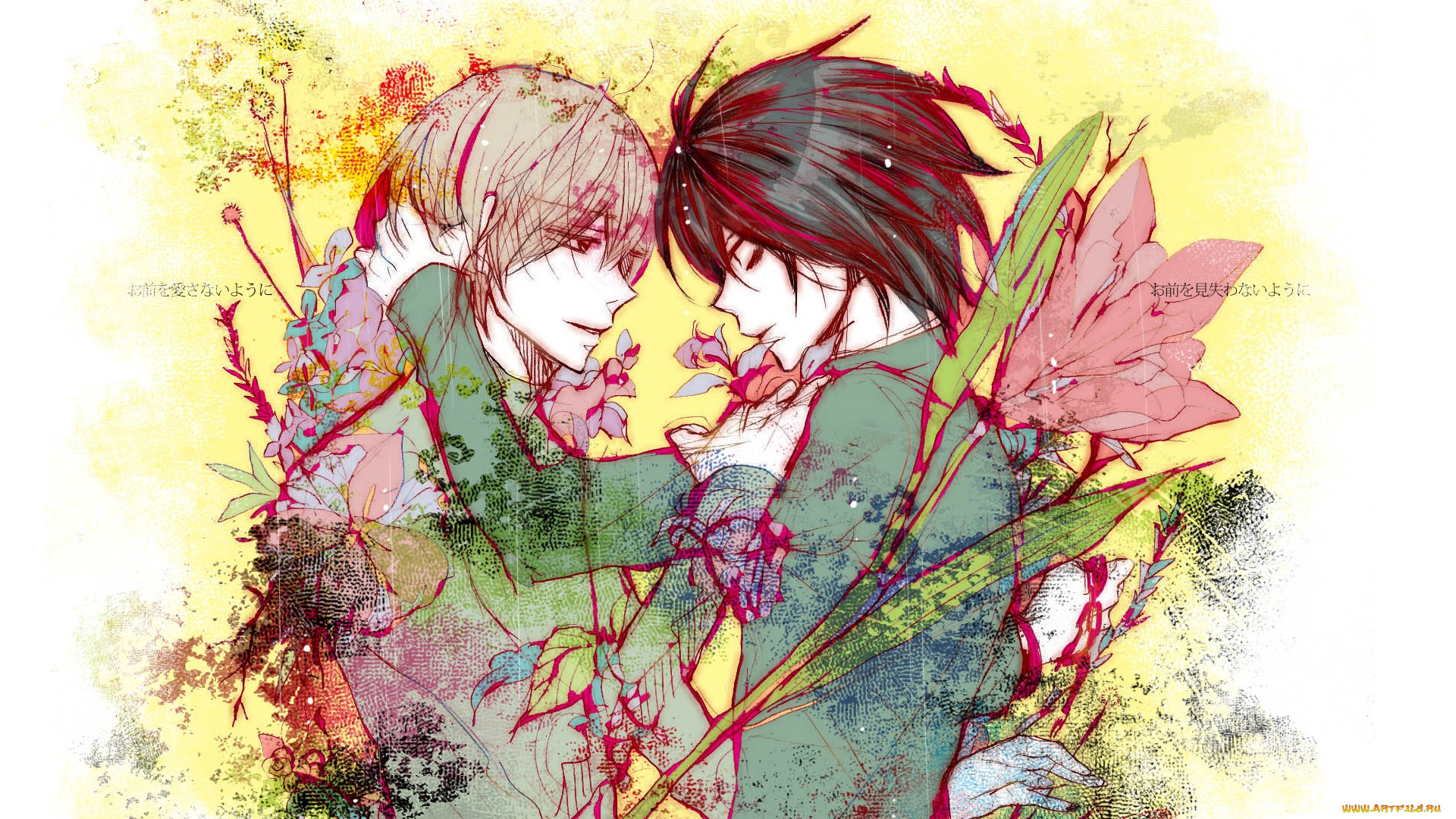 аниме, death, note, парни