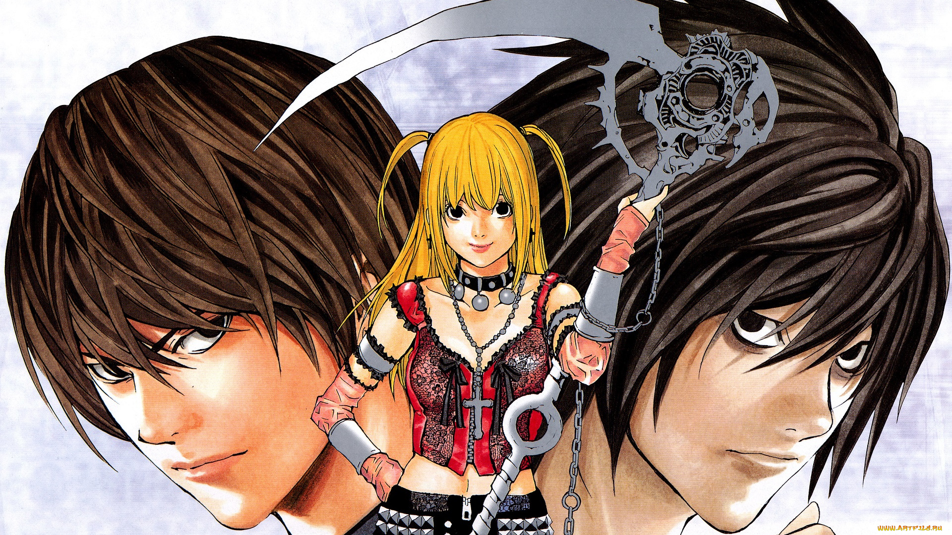 аниме, death, note, парни