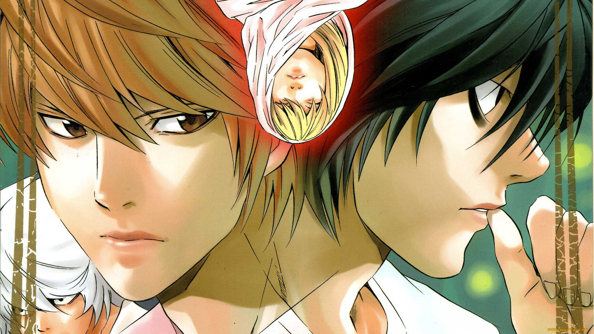 аниме, death, note, парни, девушка