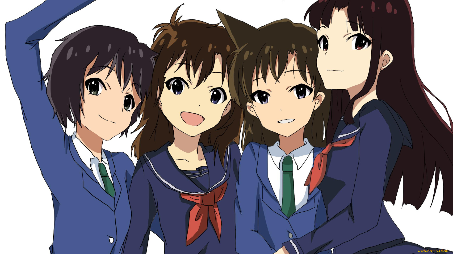 аниме, detective, conan, , magic, kaito, девочки