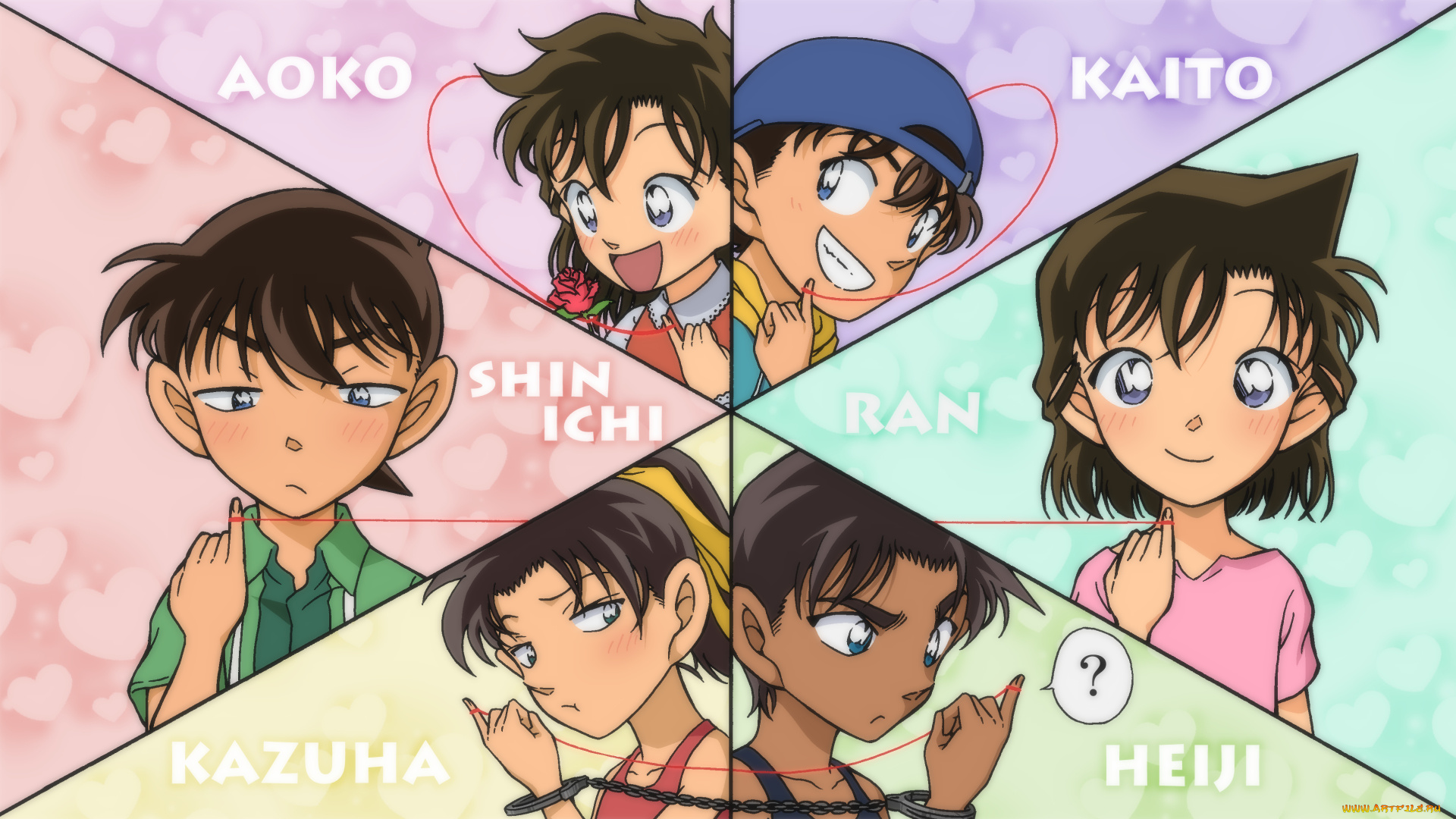 аниме, detective, conan, , magic, kaito, персонажи