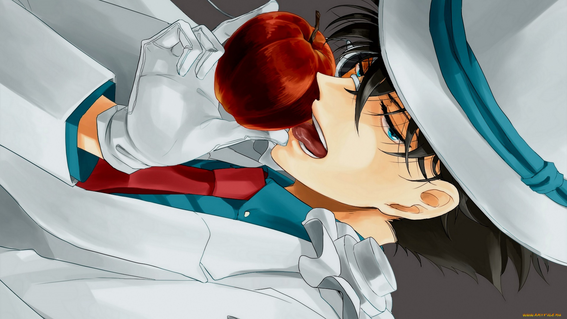 аниме, detective, conan, , magic, kaito, яблоко, парень
