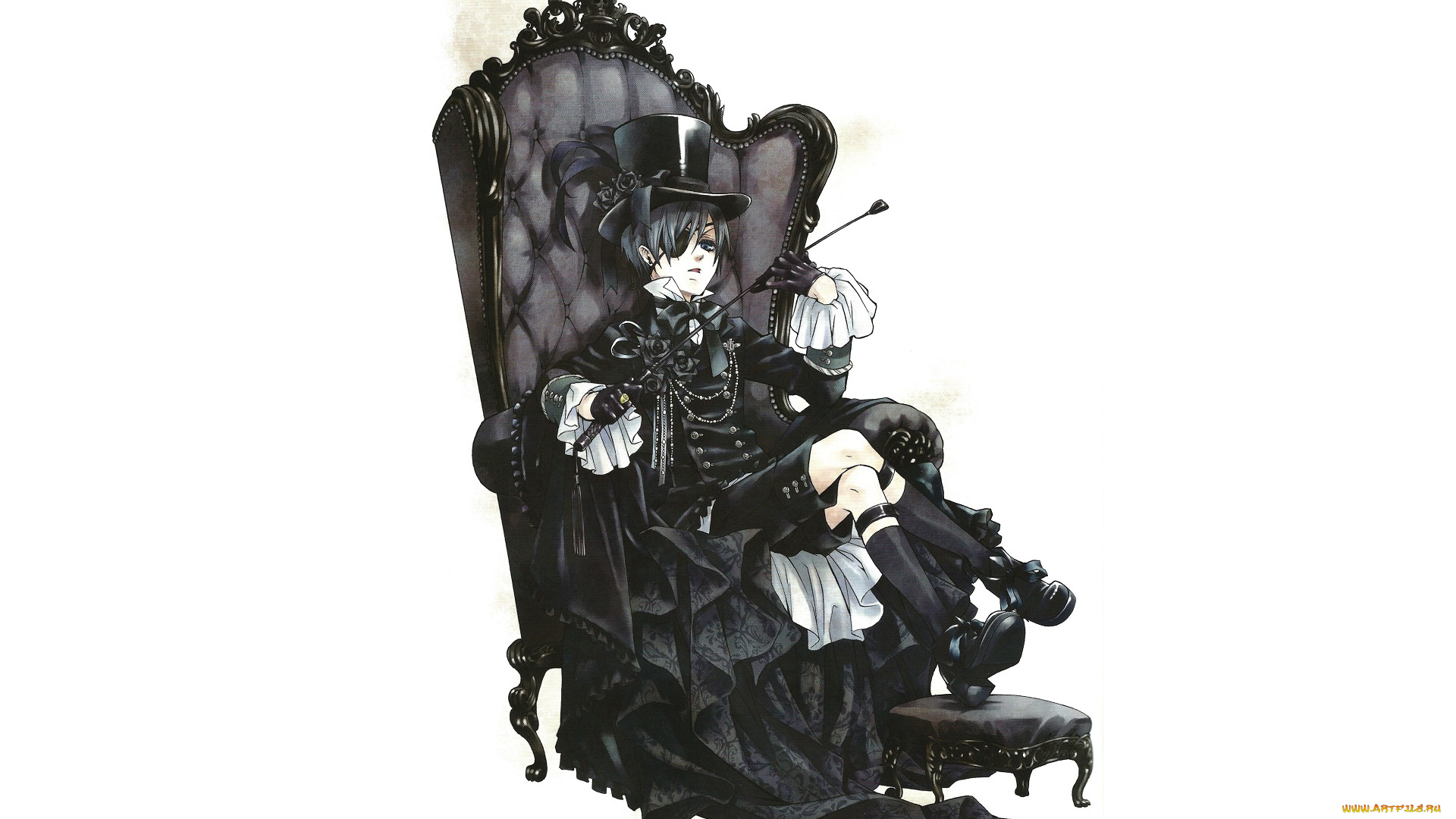 аниме, kuroshitsuji, ciel, phantomhive