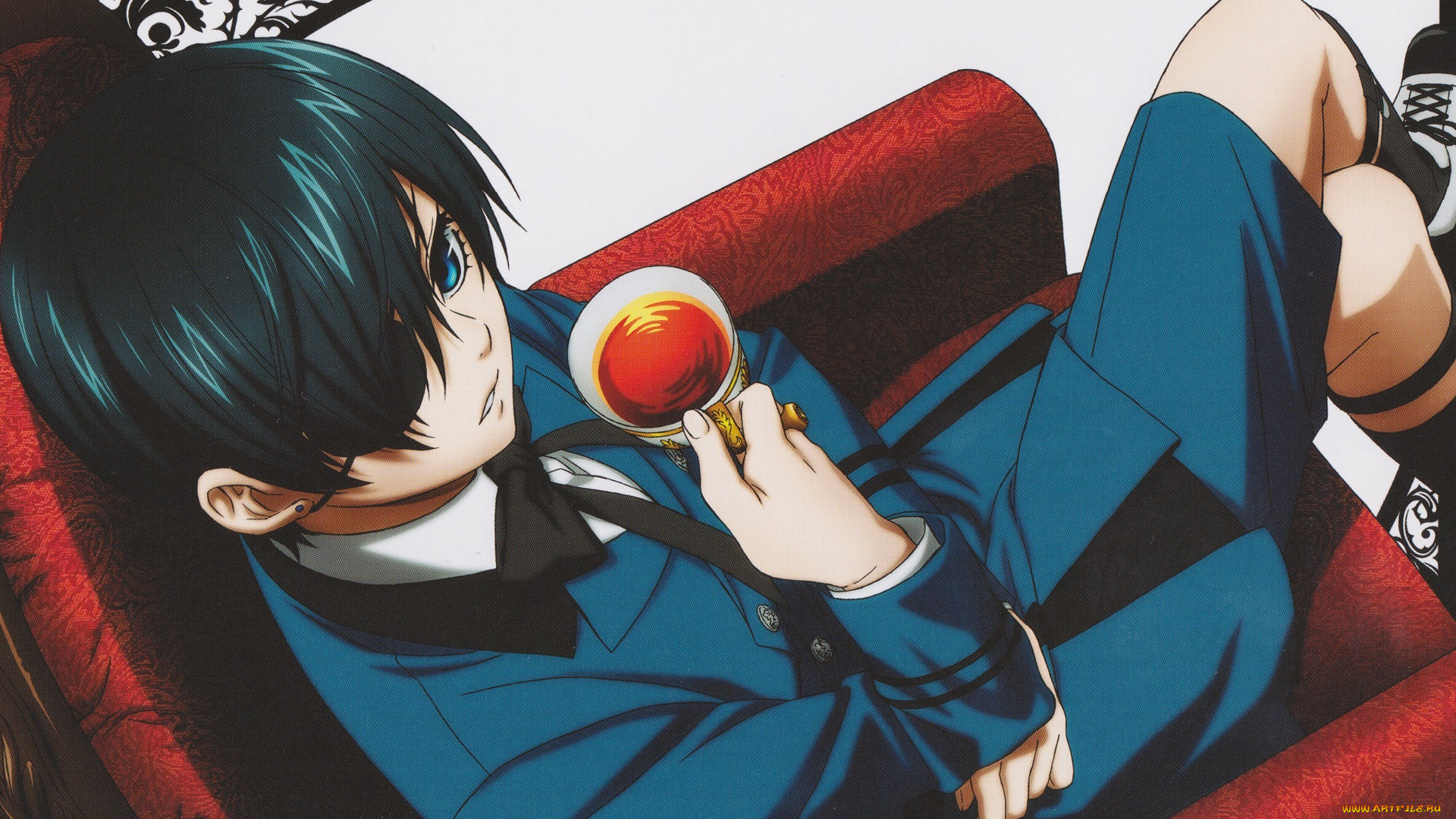 аниме, kuroshitsuji, ciel, phantomhive