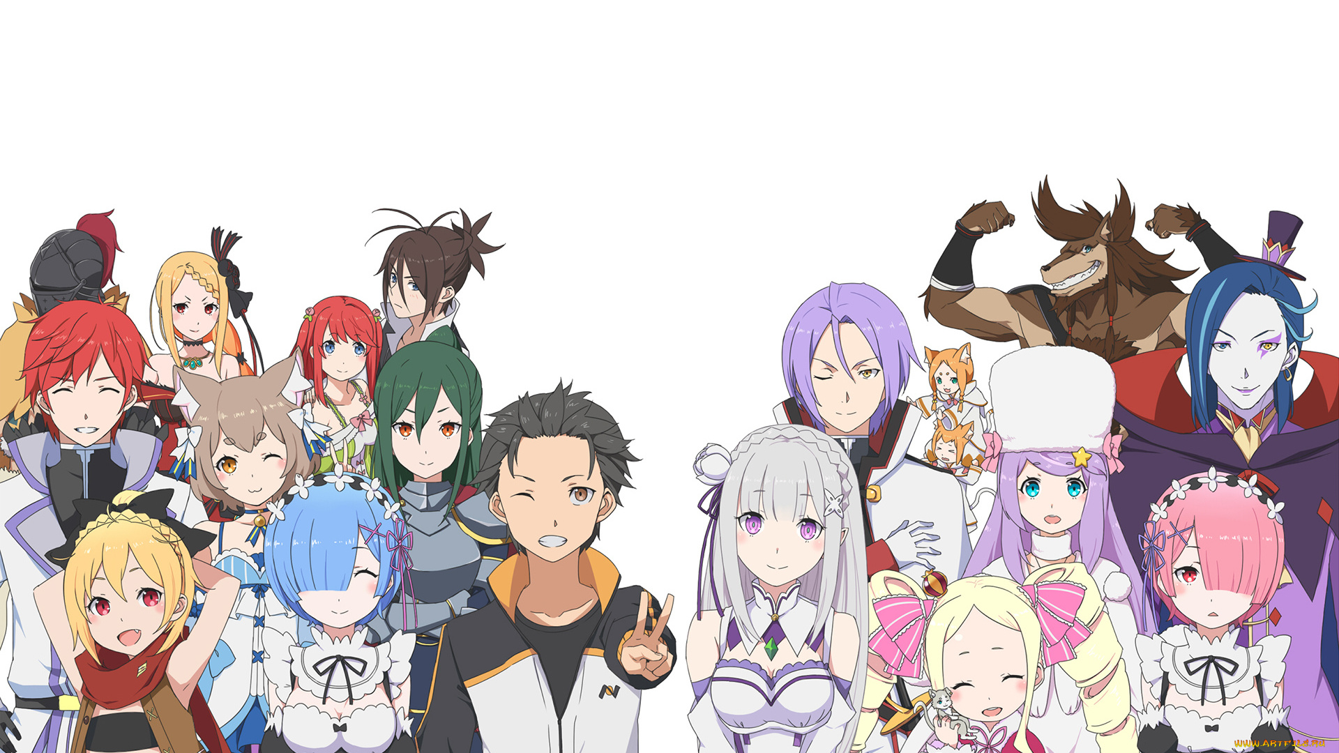 аниме, re, , zero, kara, hajimeru, isekai, seikatsu, персонажи