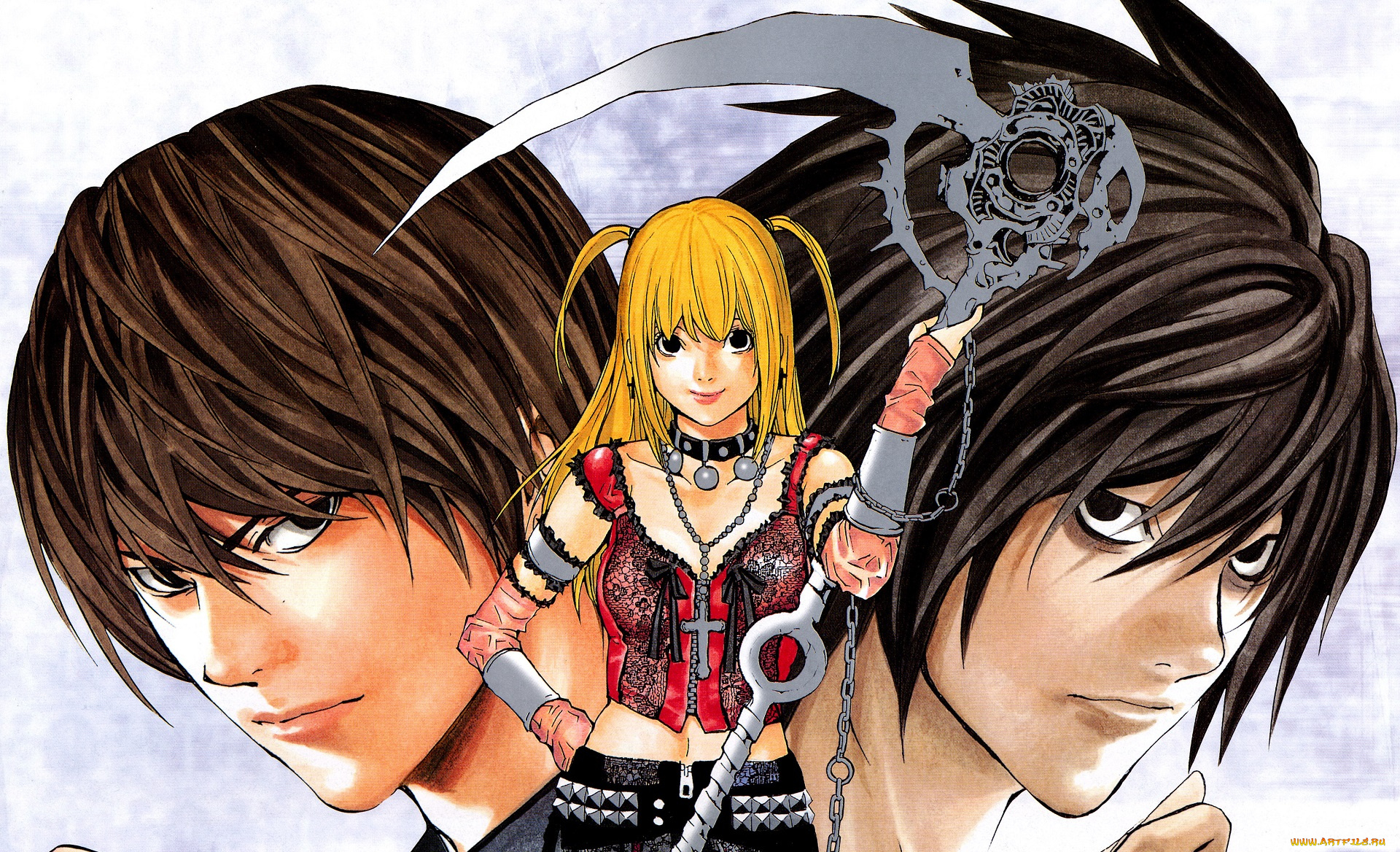 аниме, death, note, парни