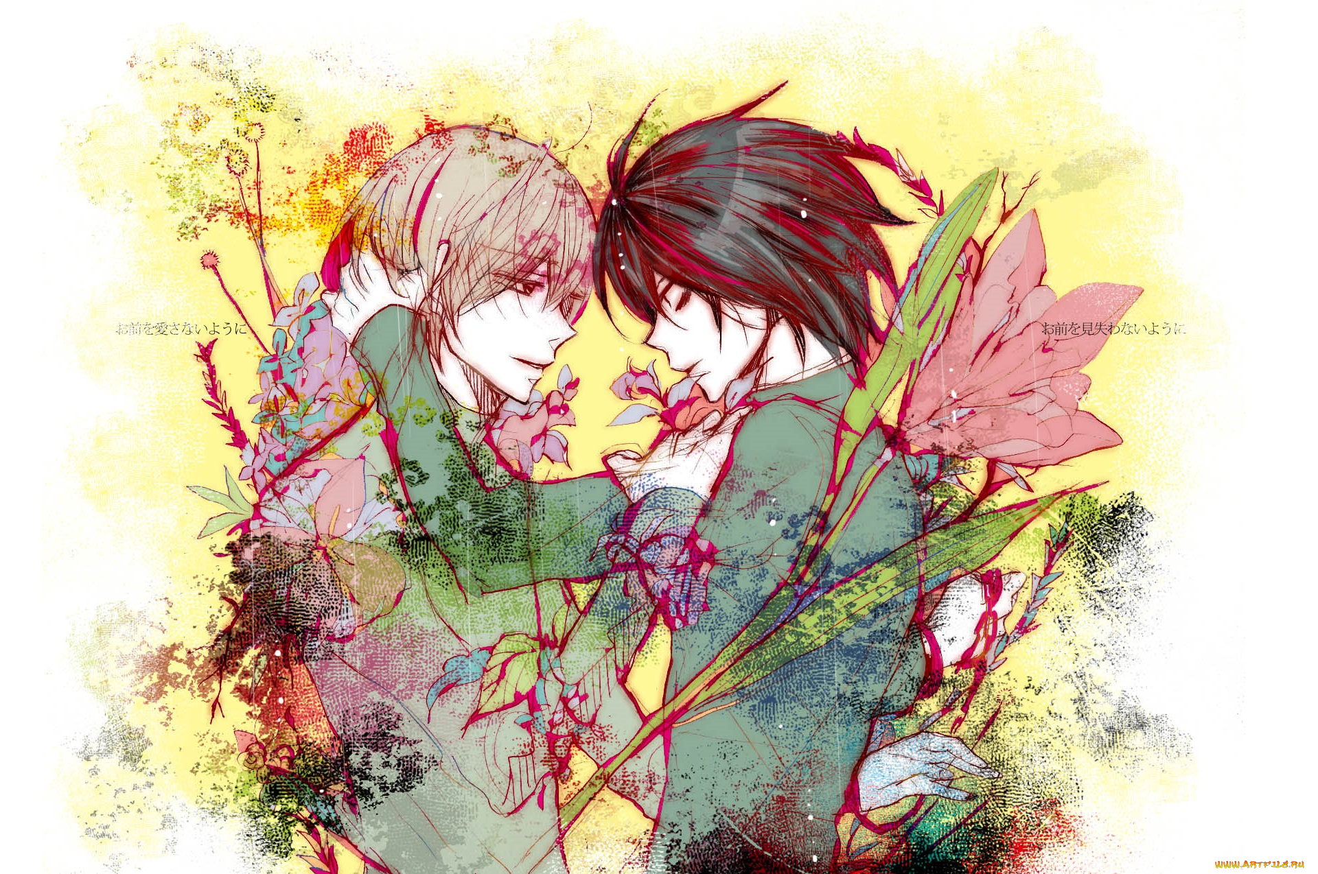 аниме, death, note, парни