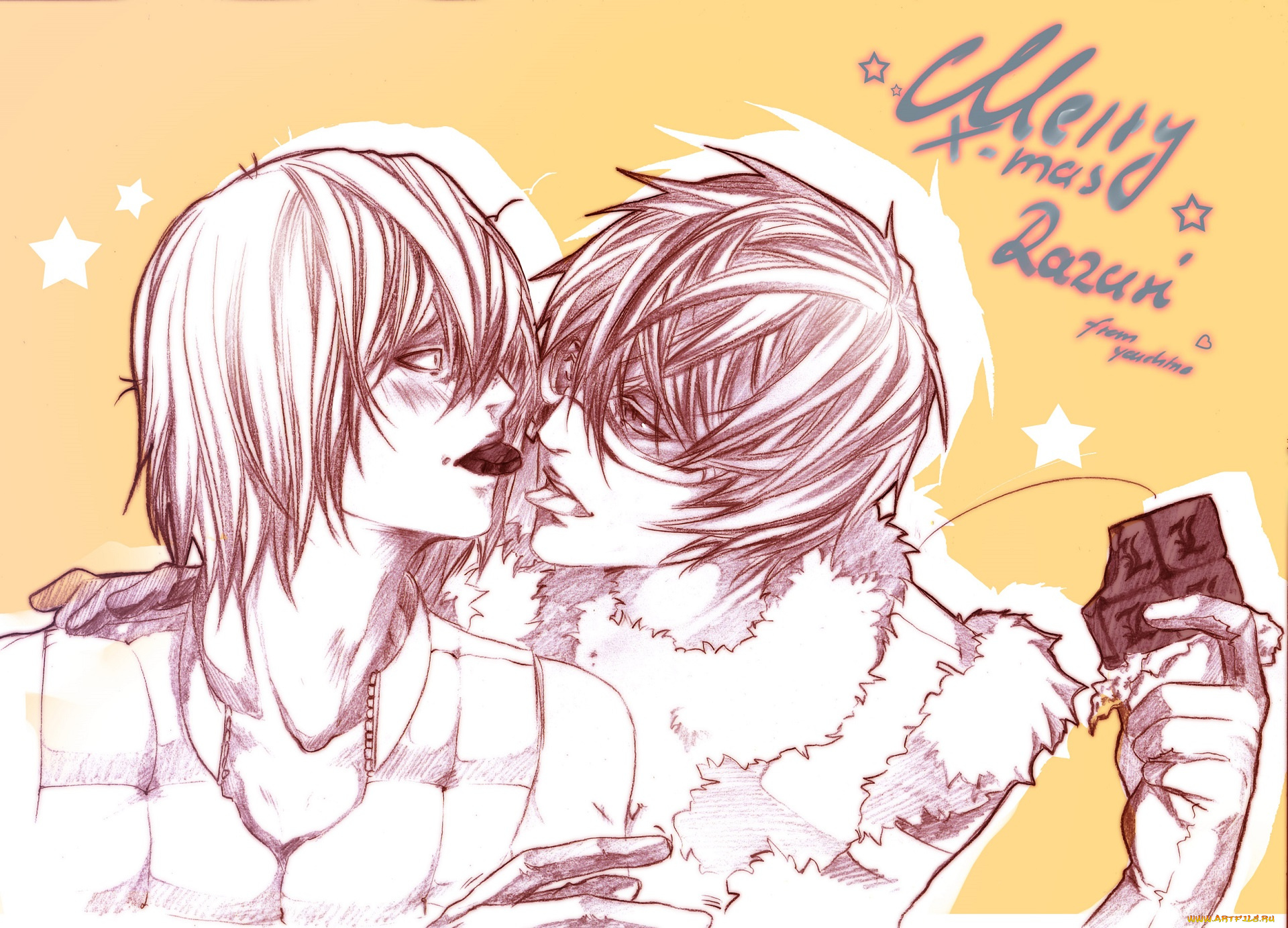 аниме, death, note, парни