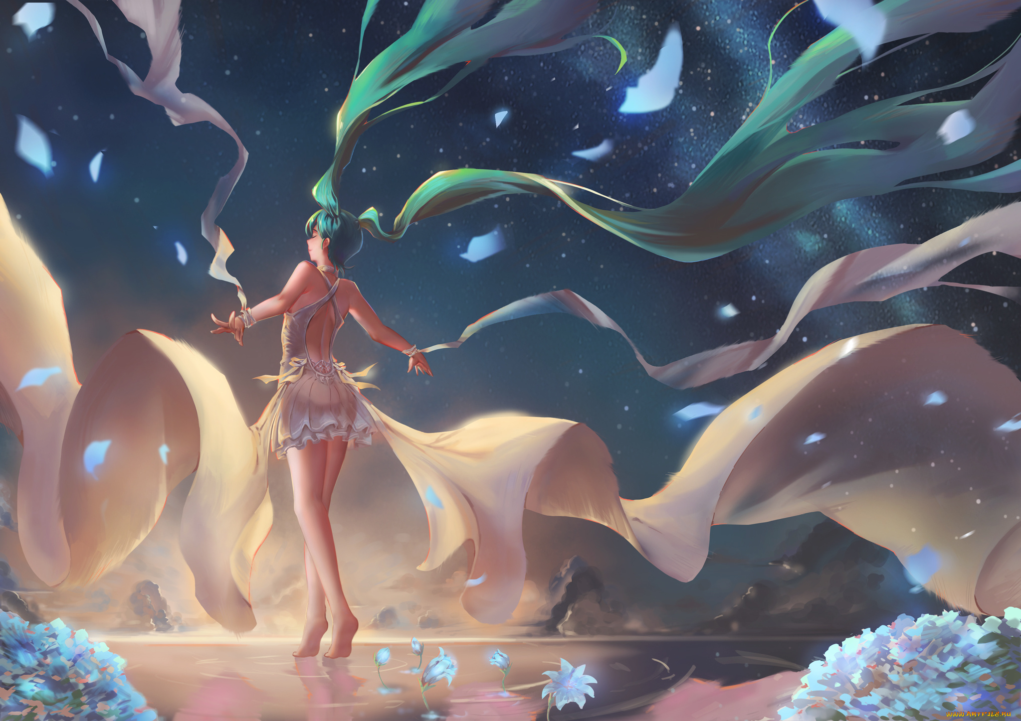 аниме, vocaloid, hatsune, miku