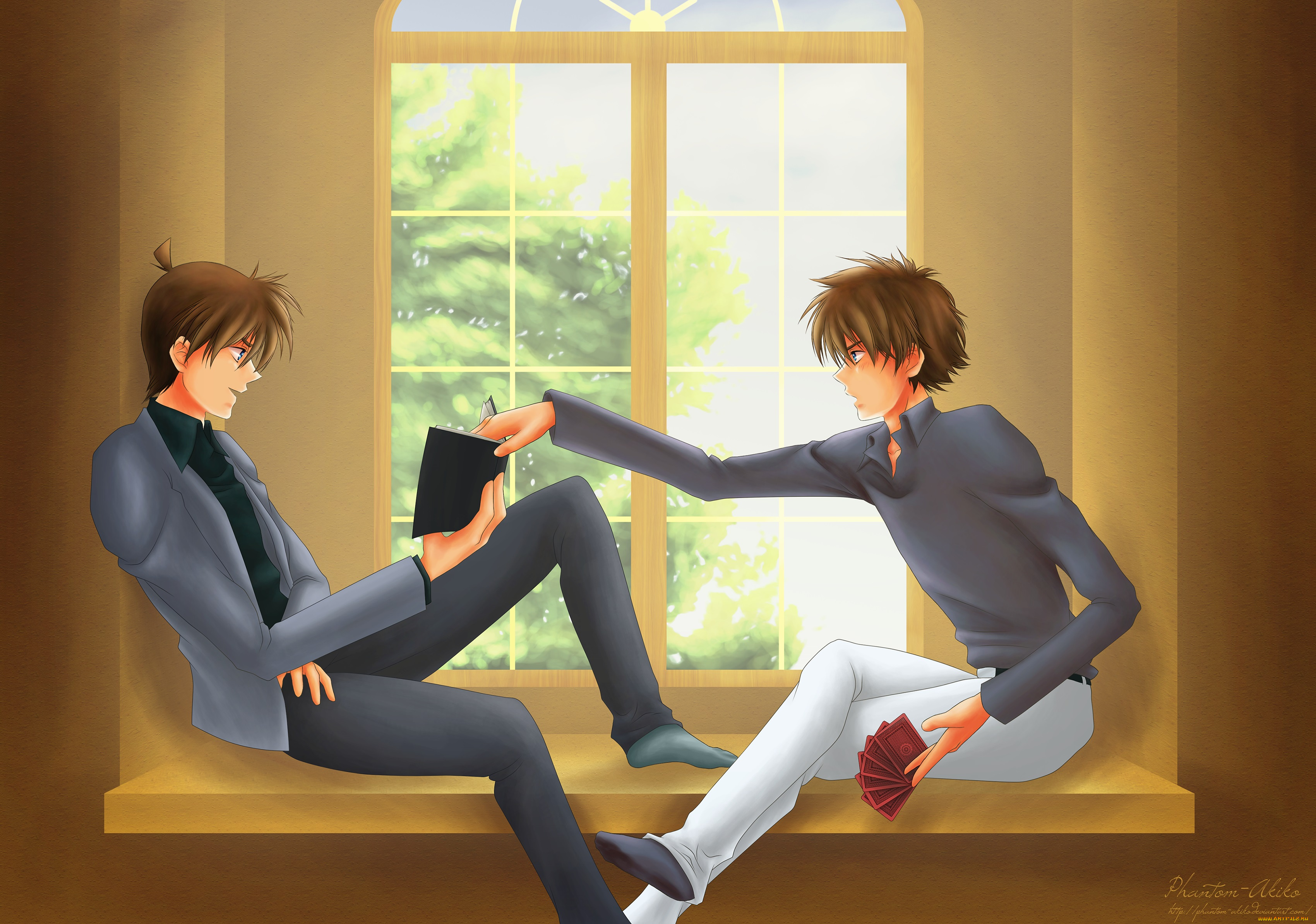 аниме, detective, conan, , magic, kaito, парни