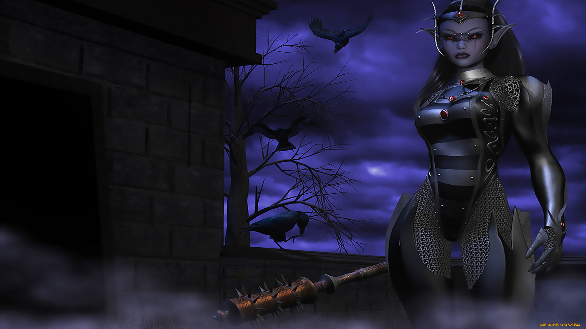 3д, графика, фантазия, , fantasy, красивая, взгляд, воин