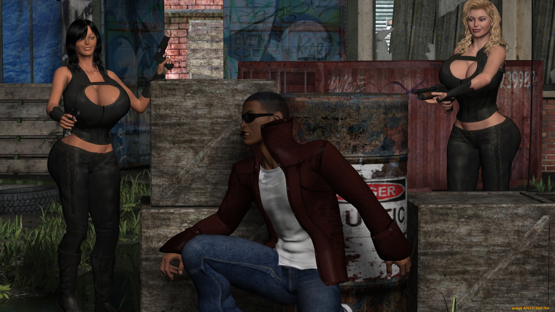 3д, графика, фантазия, , fantasy, парень, фон, взгляд, девушки