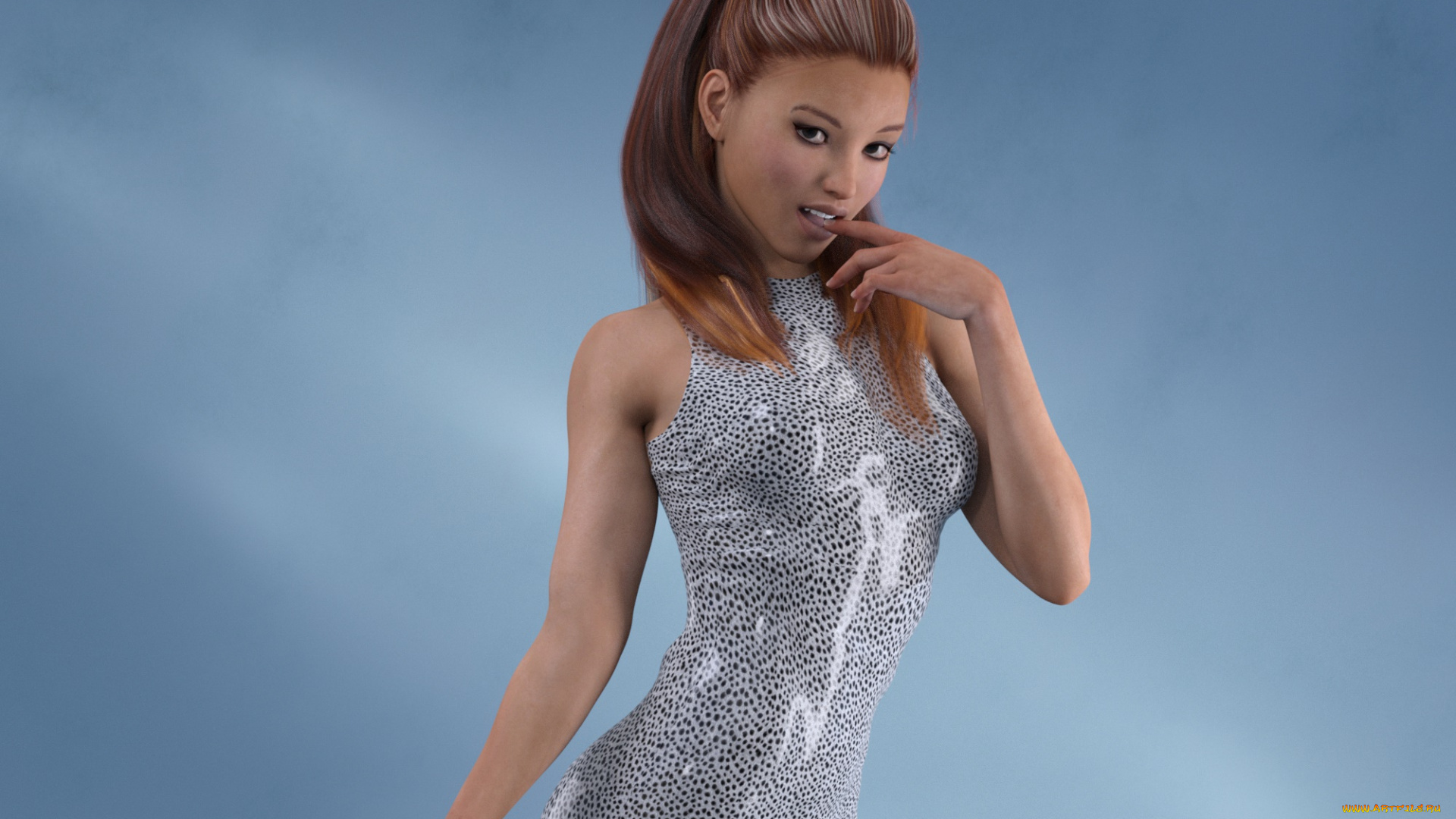 3д, графика, люди, , people, девушка, взгляд, фон