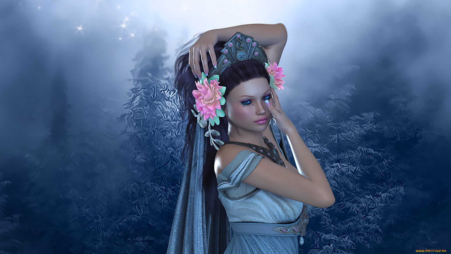 3д, графика, люди, , people, взгляд, фон, девушка