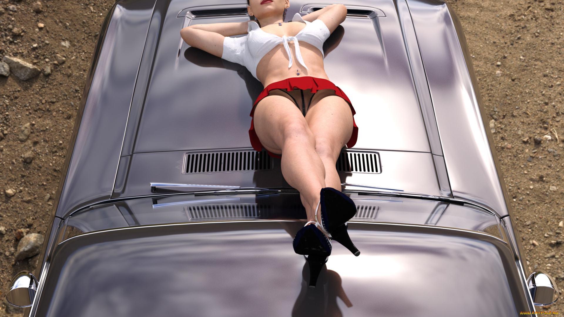 3д, графика, люди-авто, мото, , people-, car, , , moto, автомобиль, фон, взгляд, девушка