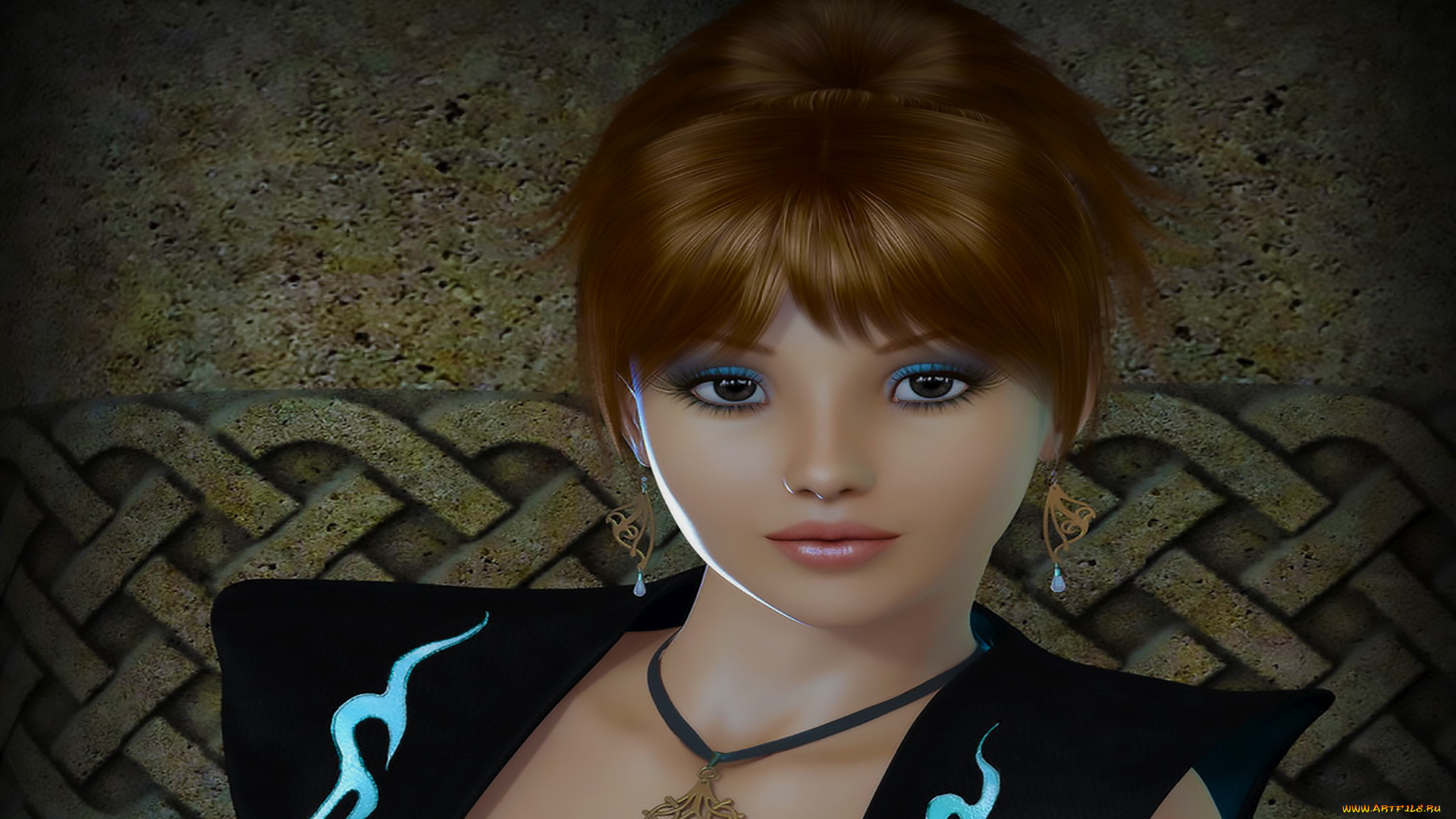 3д, графика, портрет, , portraits, взгляд, красивая, милая