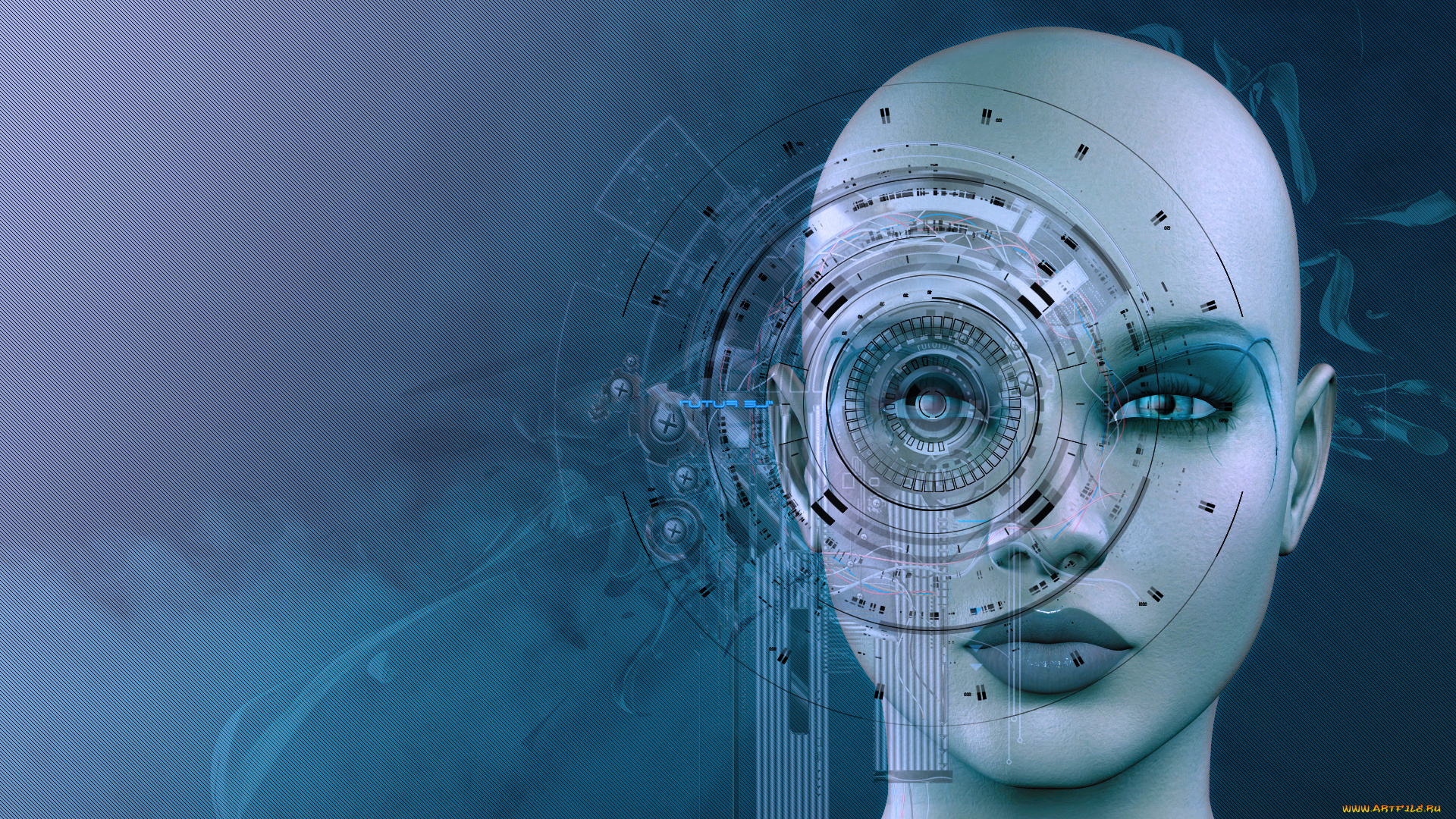 3д, графика, _science, fiction, губы, красивая, взгляд