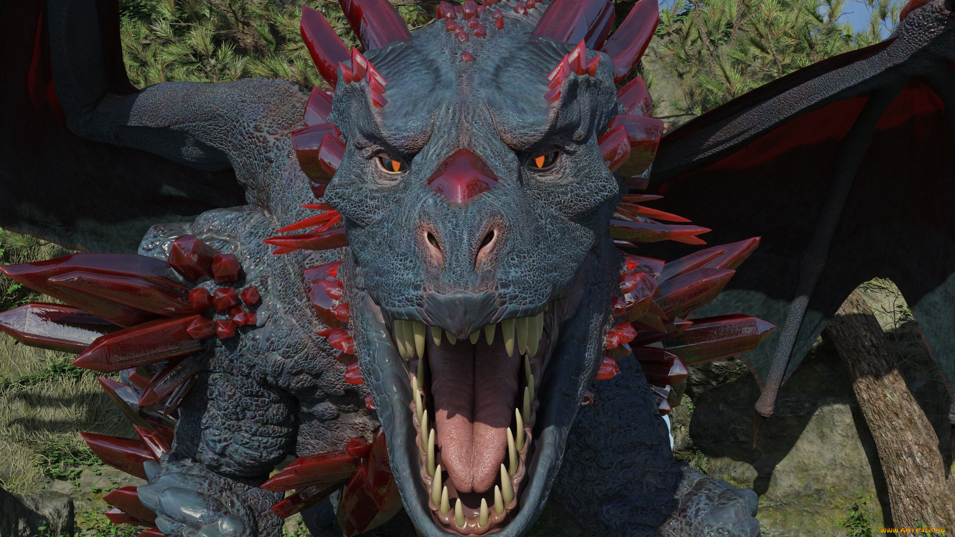 3д, графика, существа, , creatures, дракон