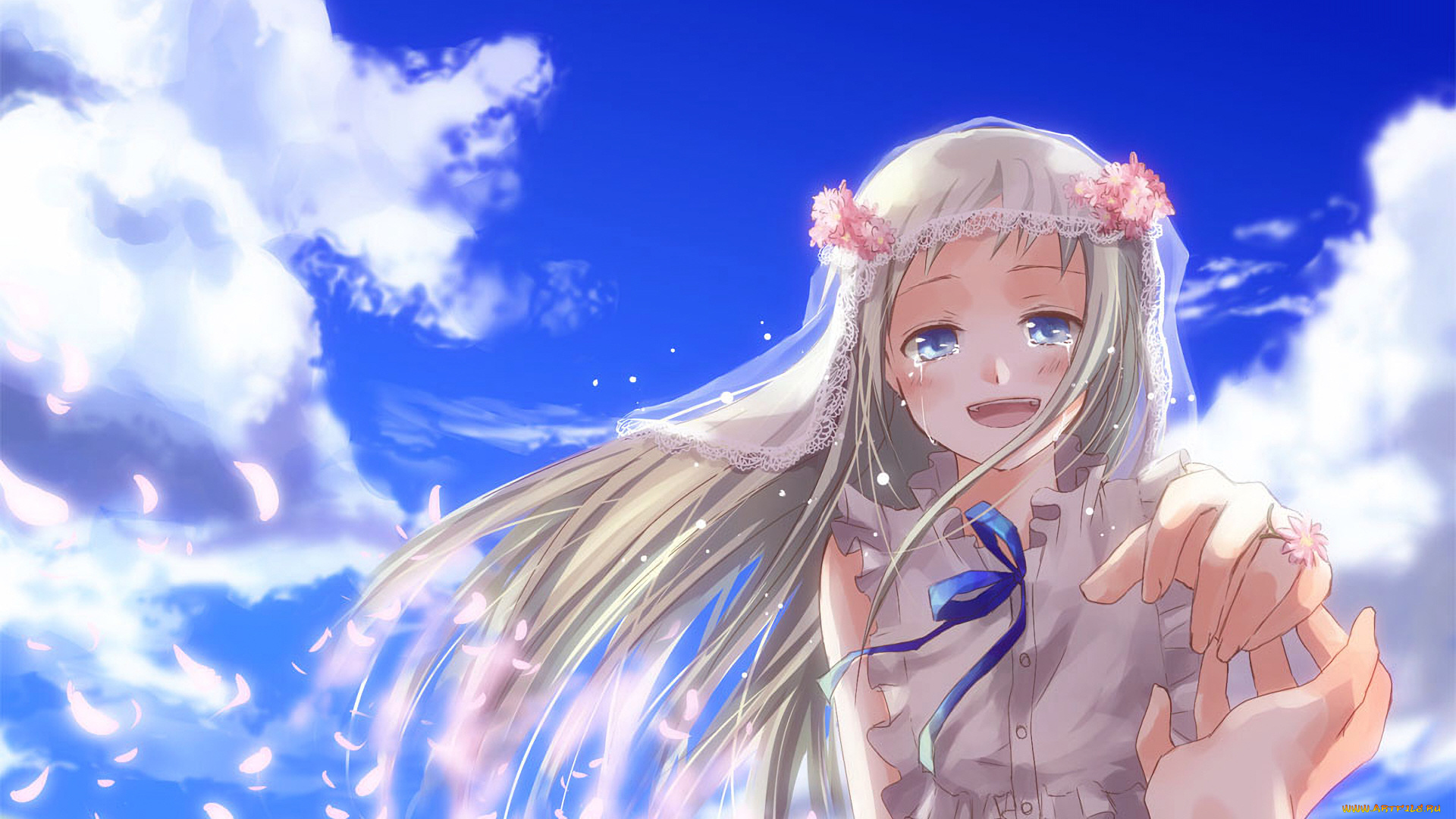 аниме, anohana, невиданный, цветок