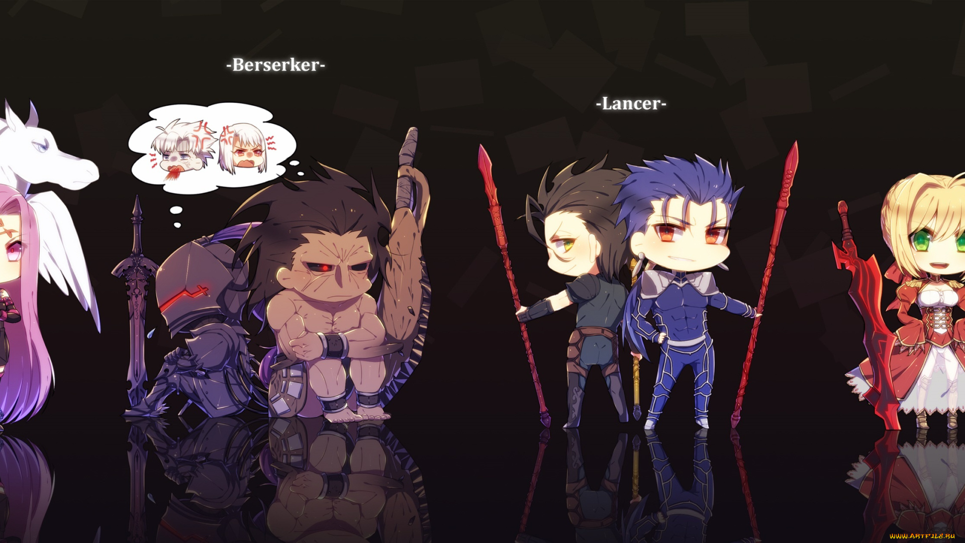 аниме, fate, zero, слуги, герои