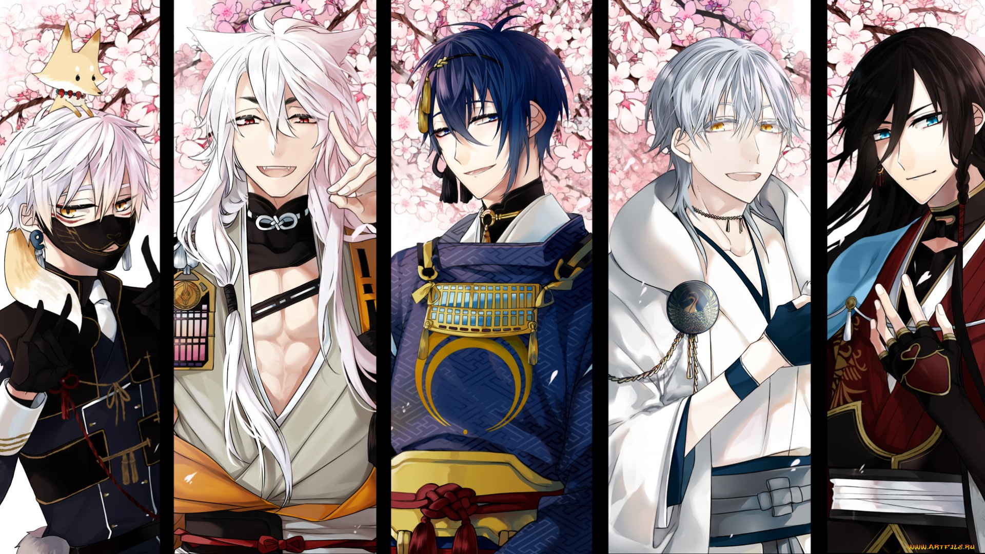 аниме, touken, ranbu, танец, мечей