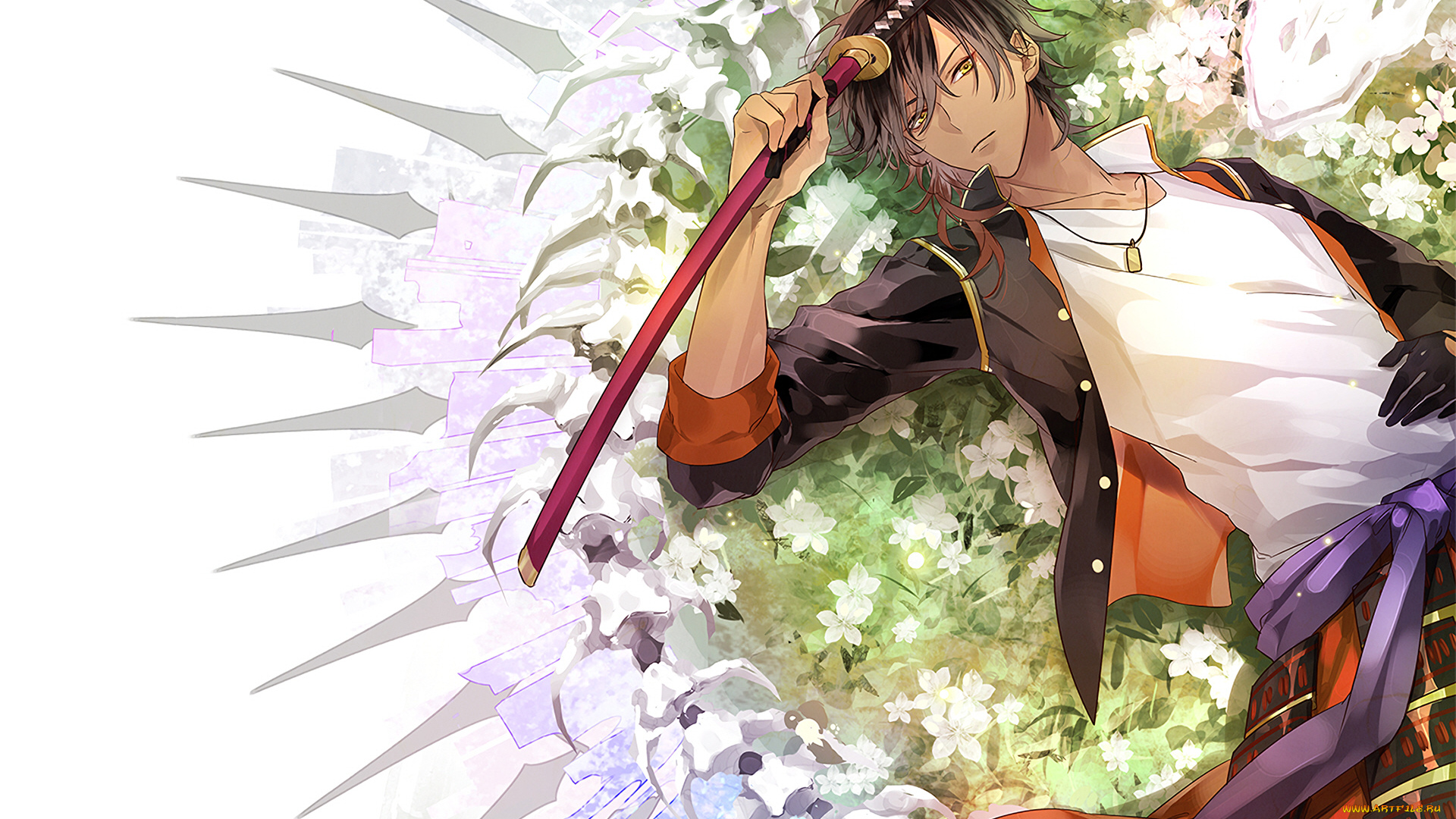 аниме, touken, ranbu, танец, мечей