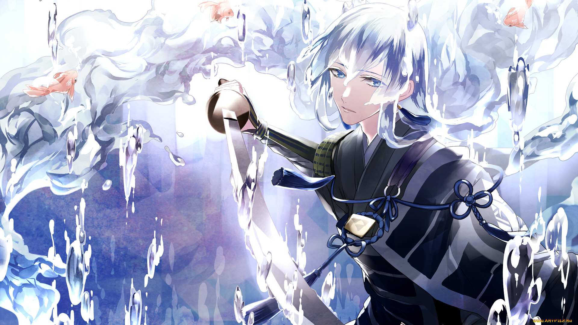 аниме, touken, ranbu, танец, мечей