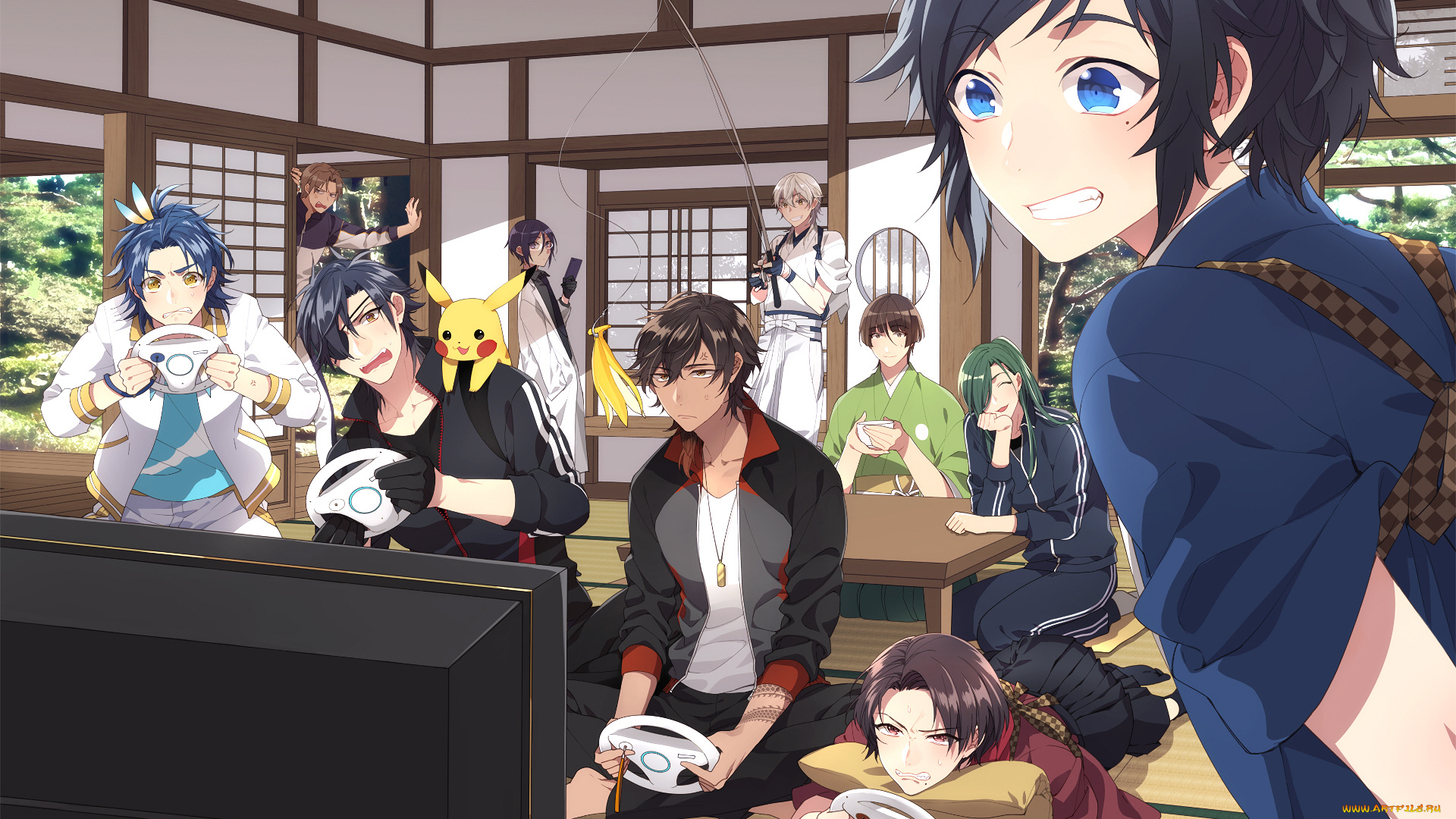 аниме, touken, ranbu, танец, мечей