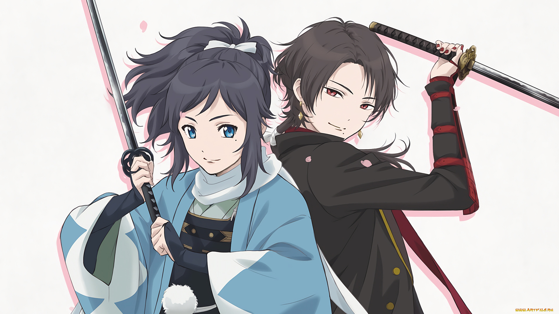 аниме, touken, ranbu, танец, мечей