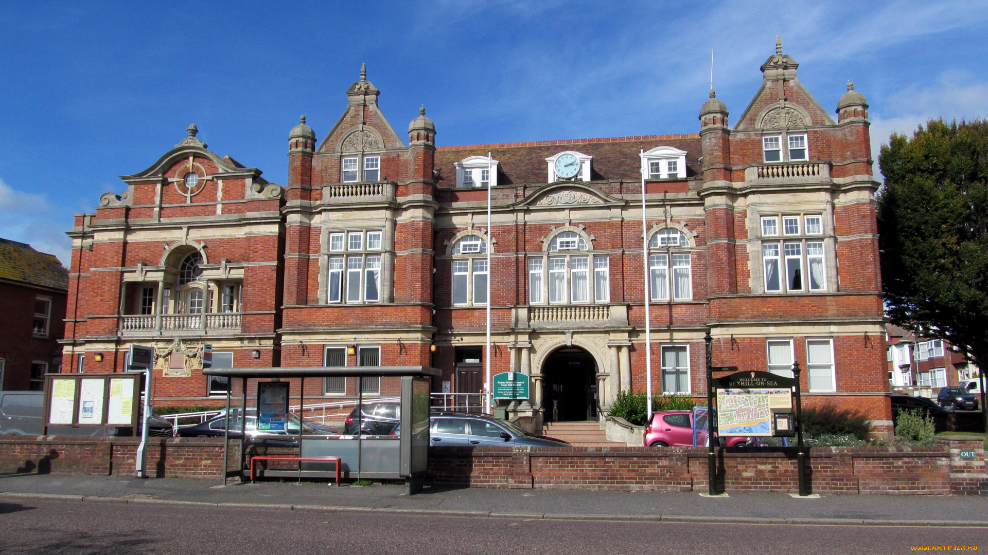 bexhill, town, hall, sussex, uk, города, -, здания, , дома, bexhill, town, hall